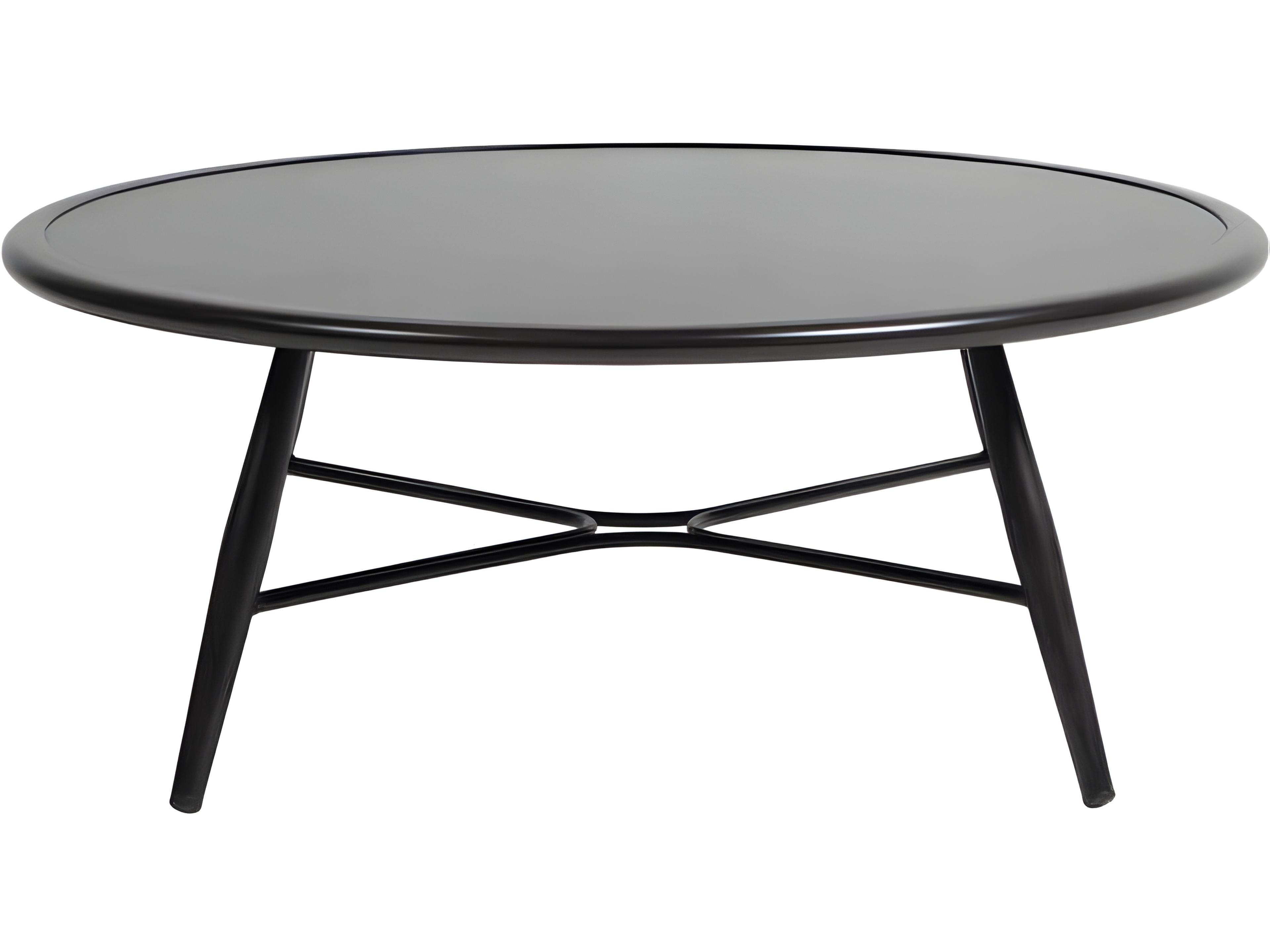 Ratana Bolano Silver Ash Grey Aluminum Round Coffee Table
