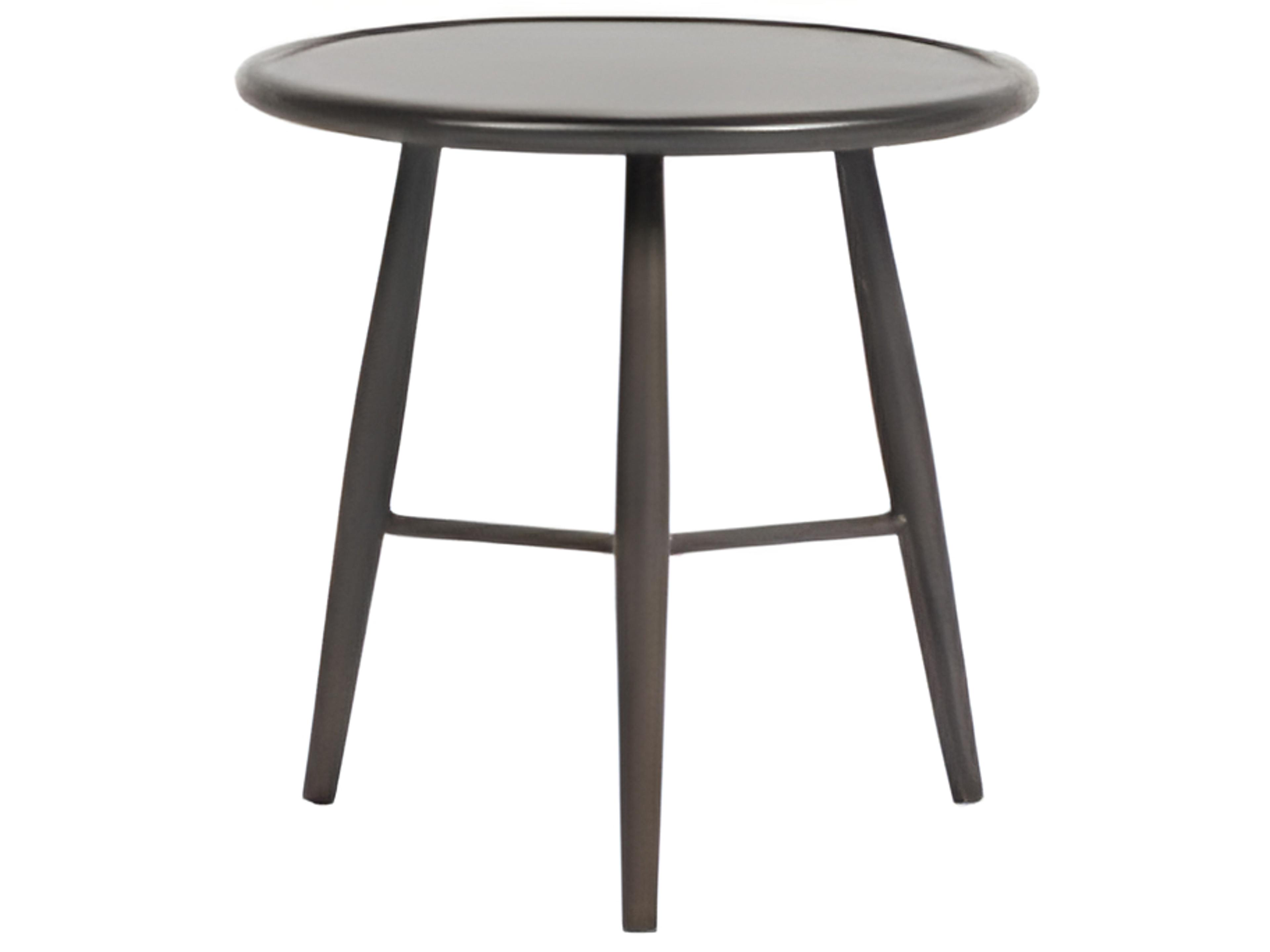Ratana Bolano Silver Ash Grey Aluminum Round End Table