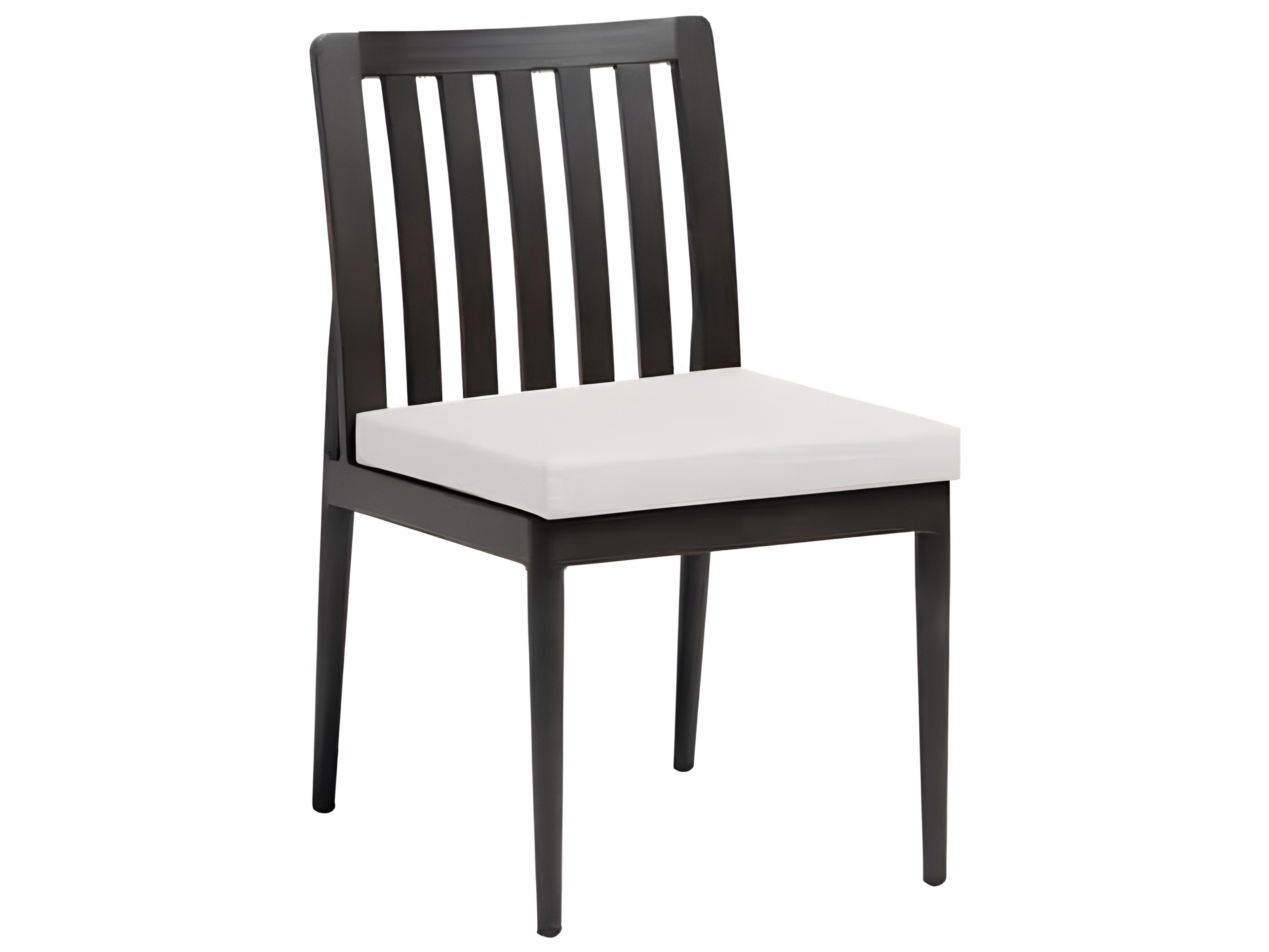 Bolano Silver Ash Grey Aluminum Cushion Dining Chair