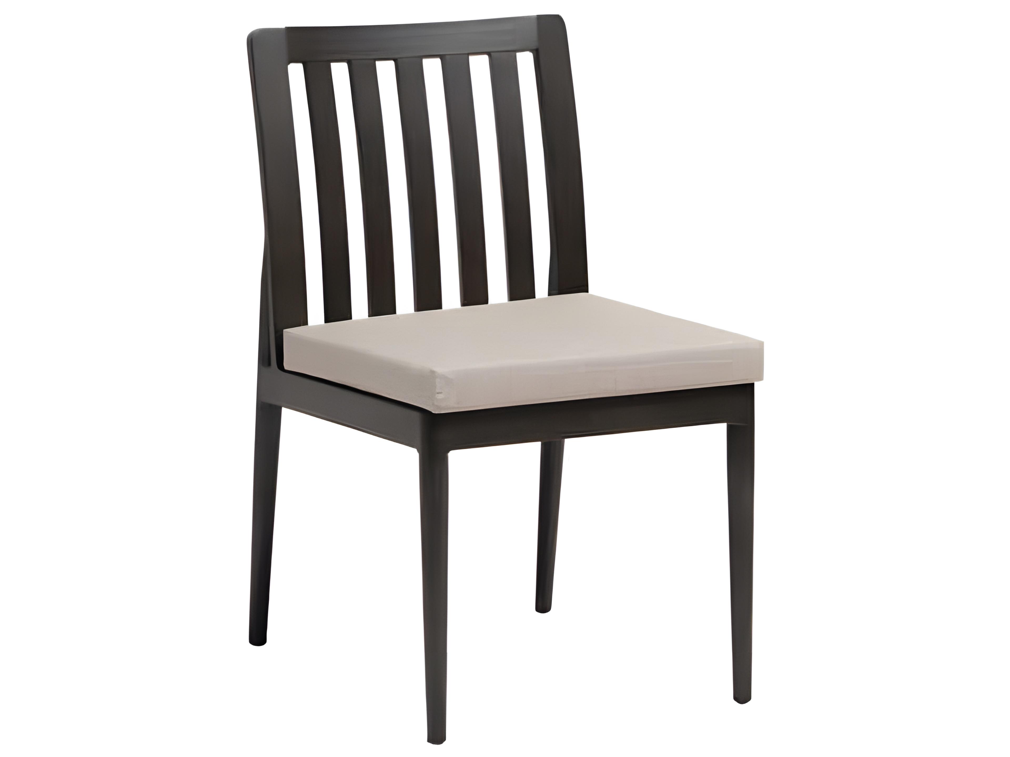 Ratana Bolano Silver Ash Grey Aluminum Cushion Dining Chair