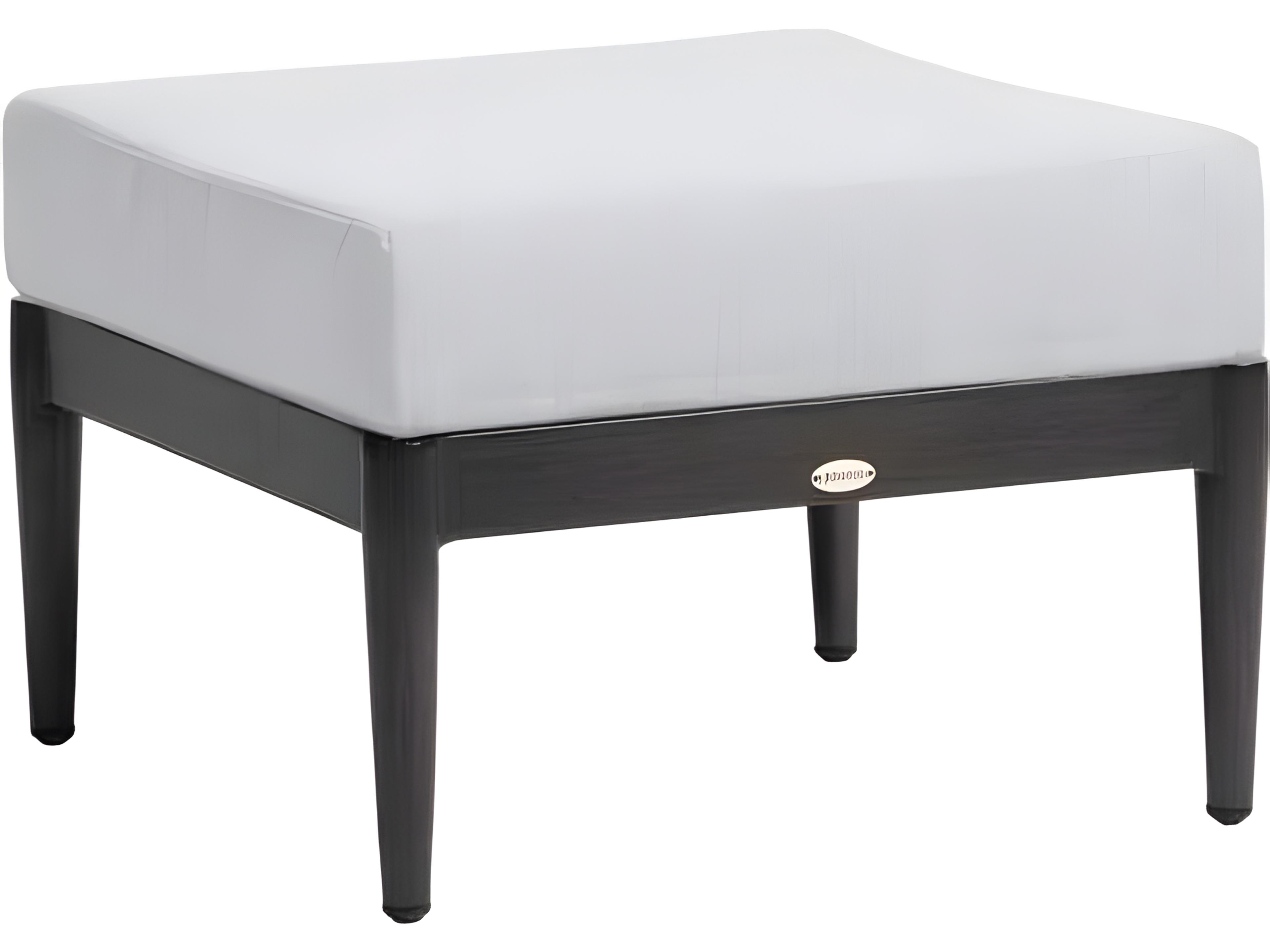Ratana Bolano Silver Ash Grey Aluminum Cushion Ottoman