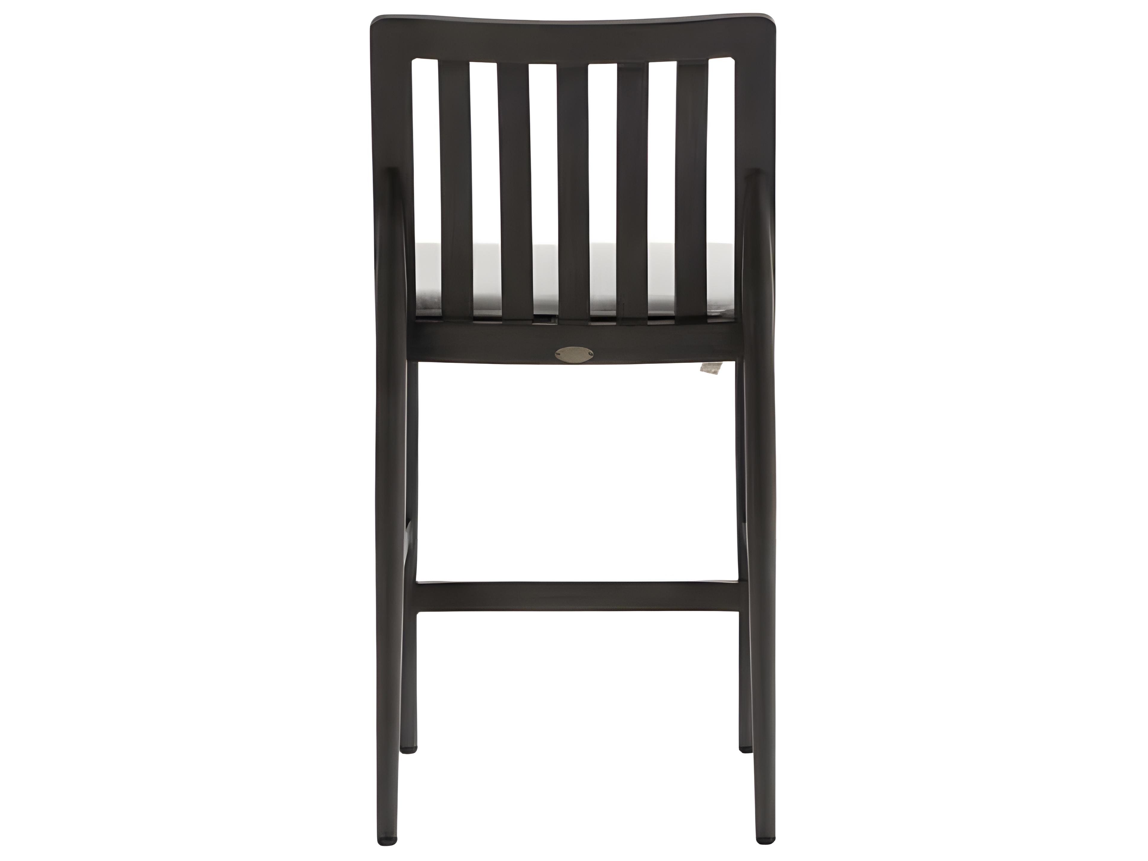 Ratana Bolano Silver Ash Grey Aluminum Cushion Counter Stool