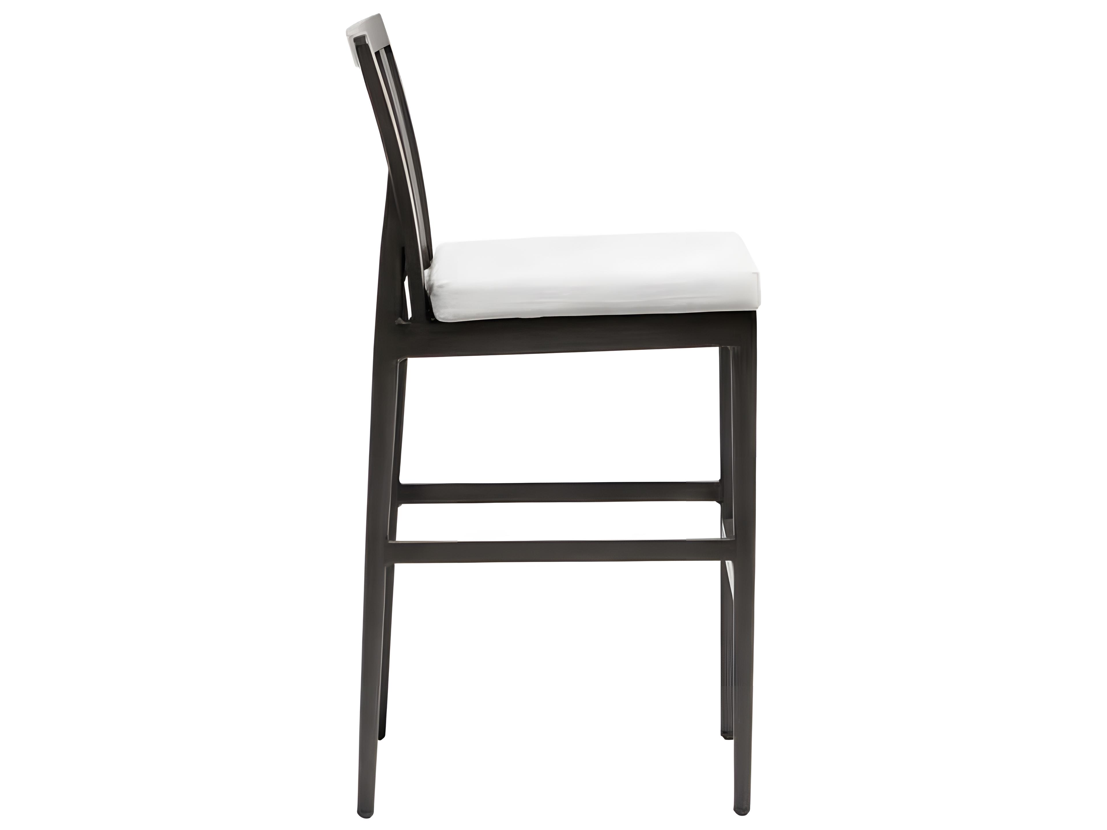 Ratana Bolano Silver Ash Grey Aluminum Cushion Bar Stool