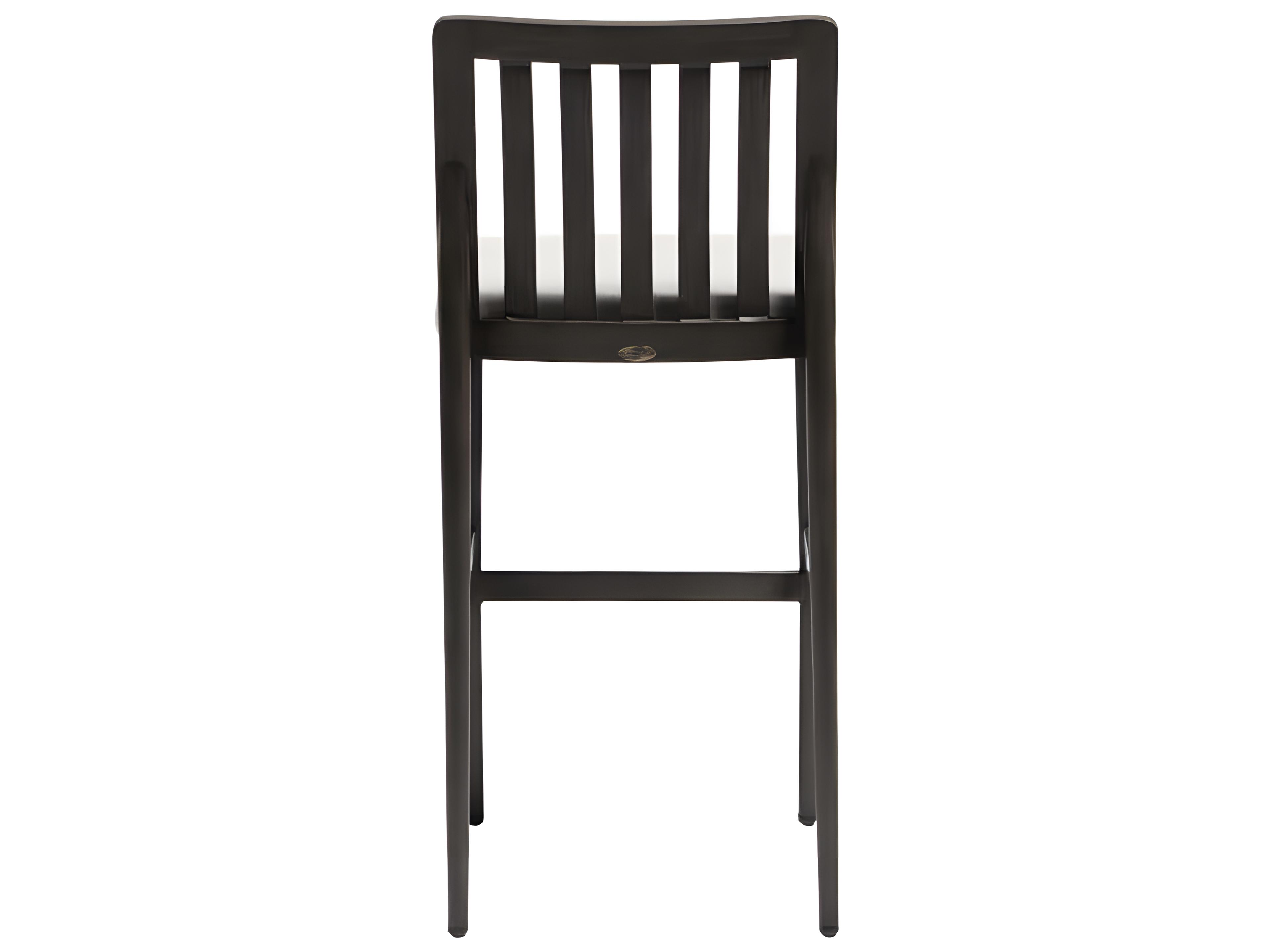 Ratana Bolano Silver Ash Grey Aluminum Cushion Bar Stool