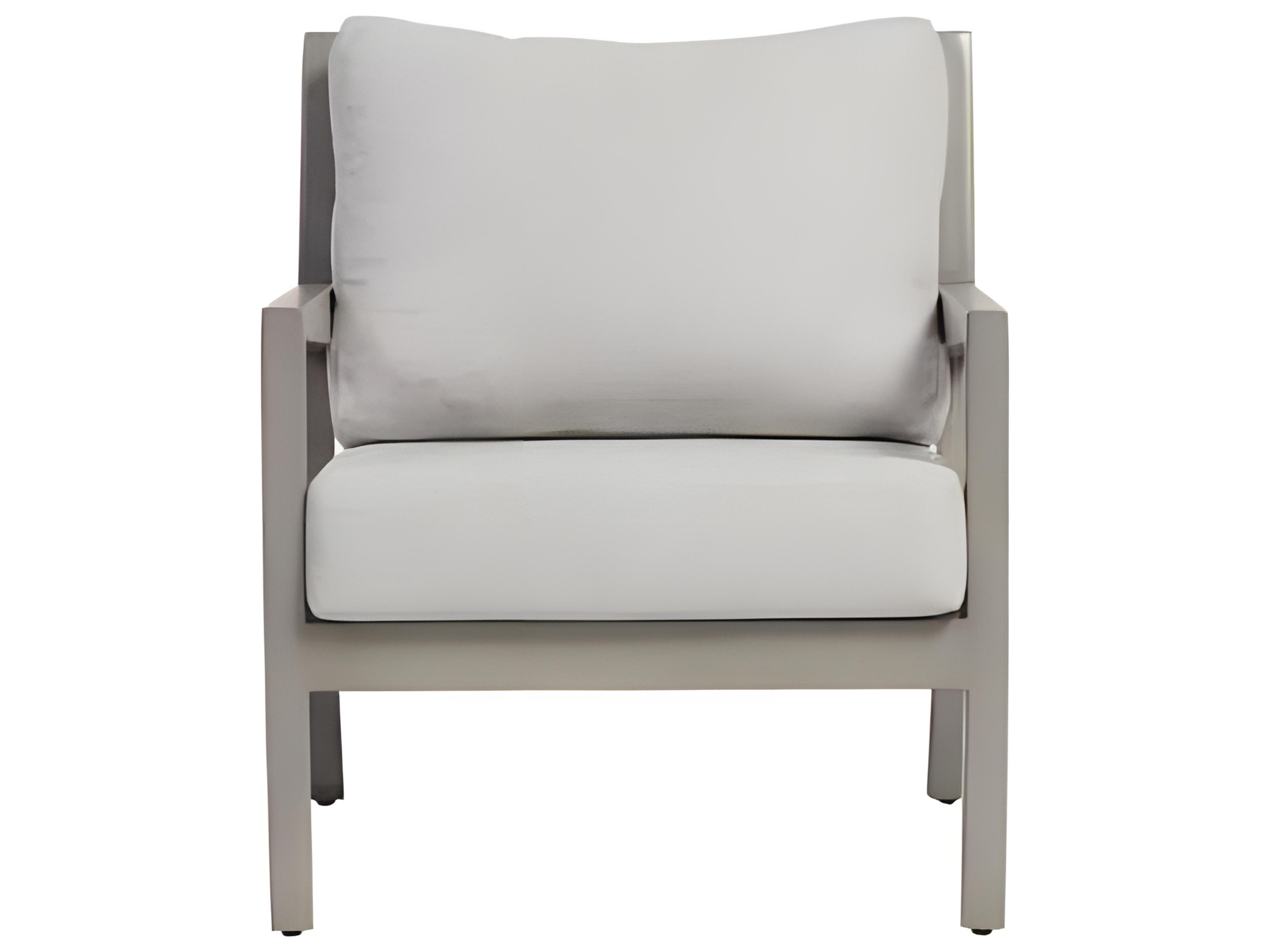 Ratana Lucia Silver Pearl Aluminum Cushion Lounge Chair