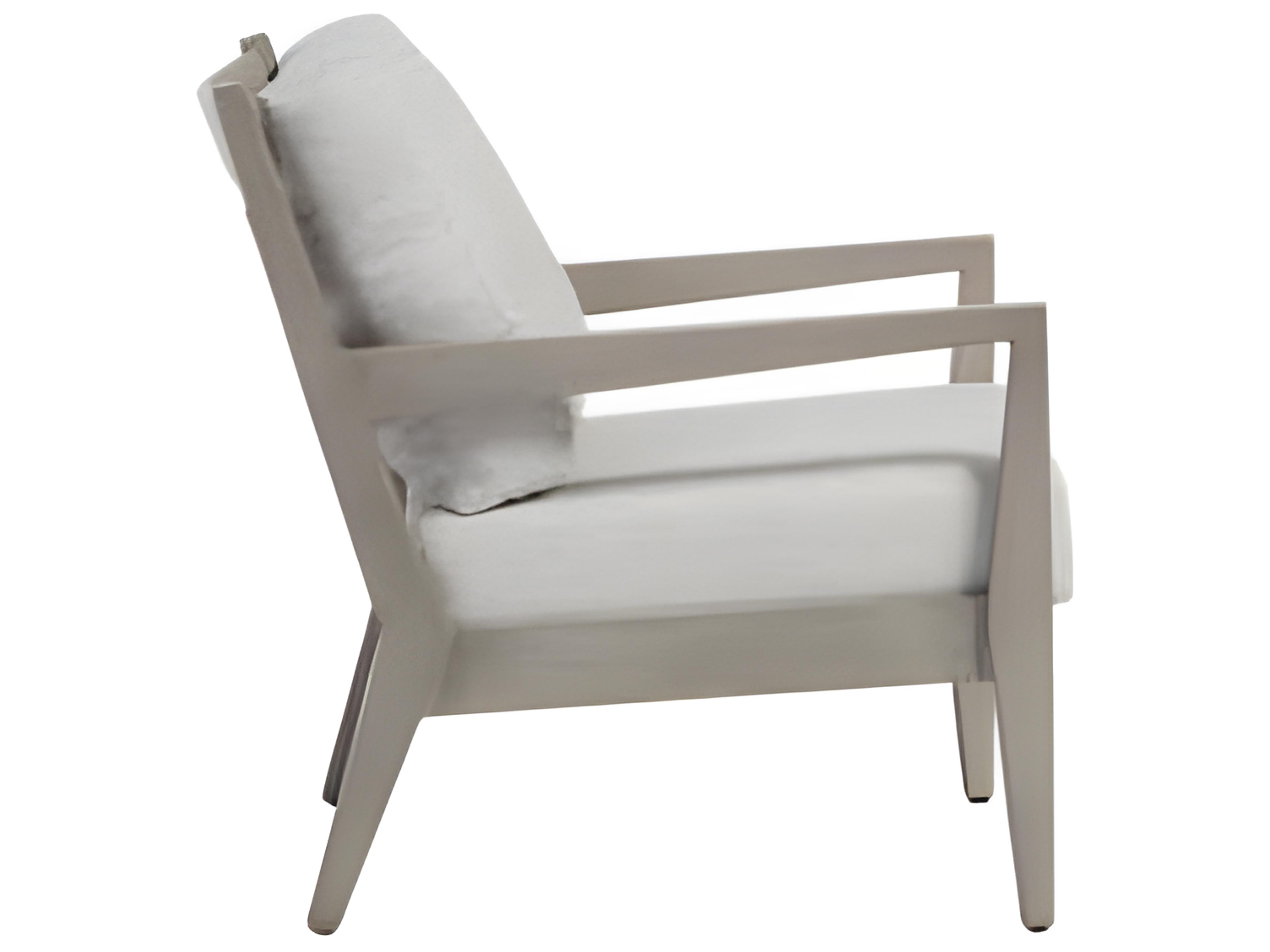 Ratana Lucia Silver Pearl Aluminum Cushion Lounge Chair