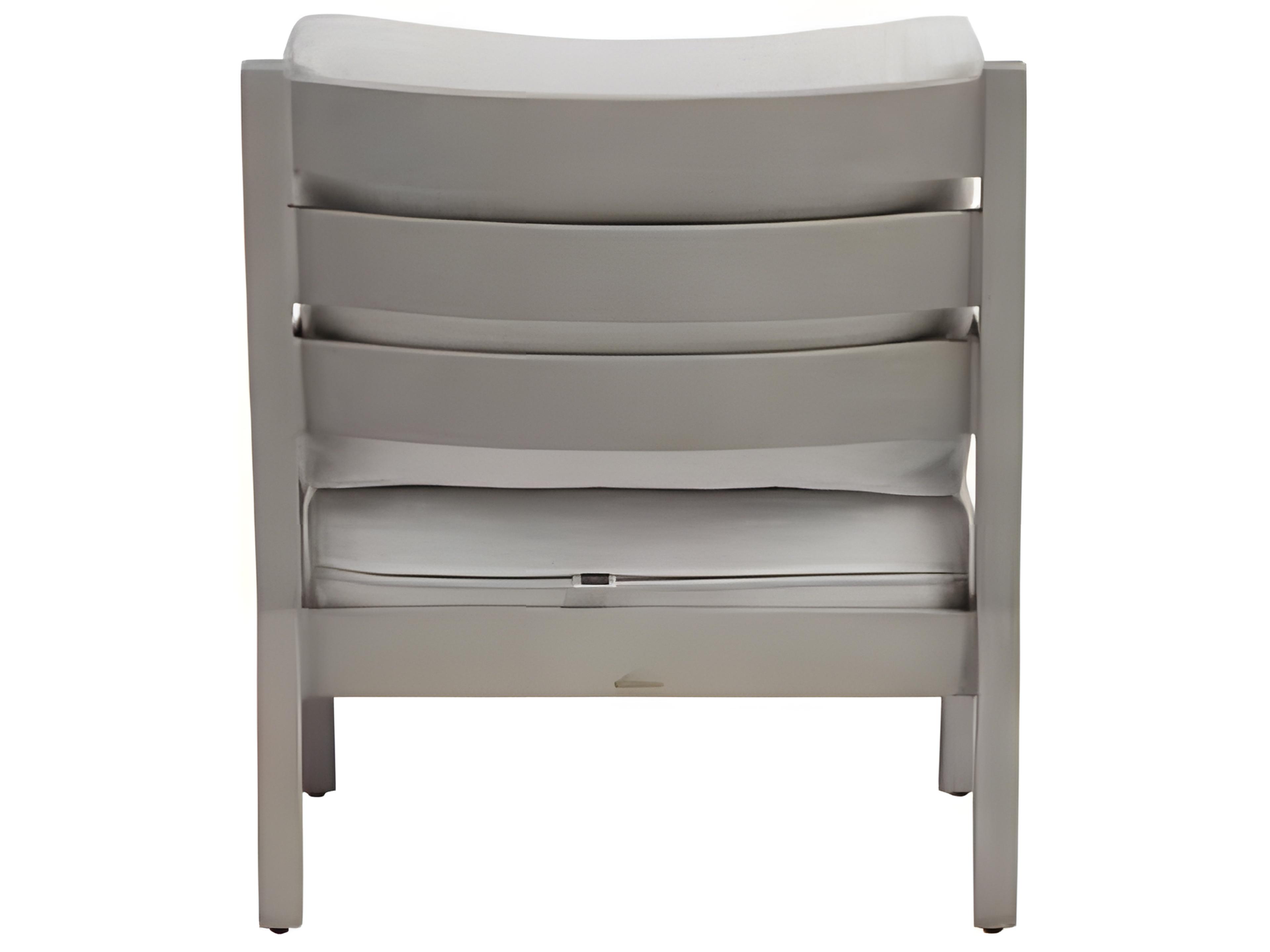 Ratana Lucia Silver Pearl Aluminum Cushion Lounge Chair