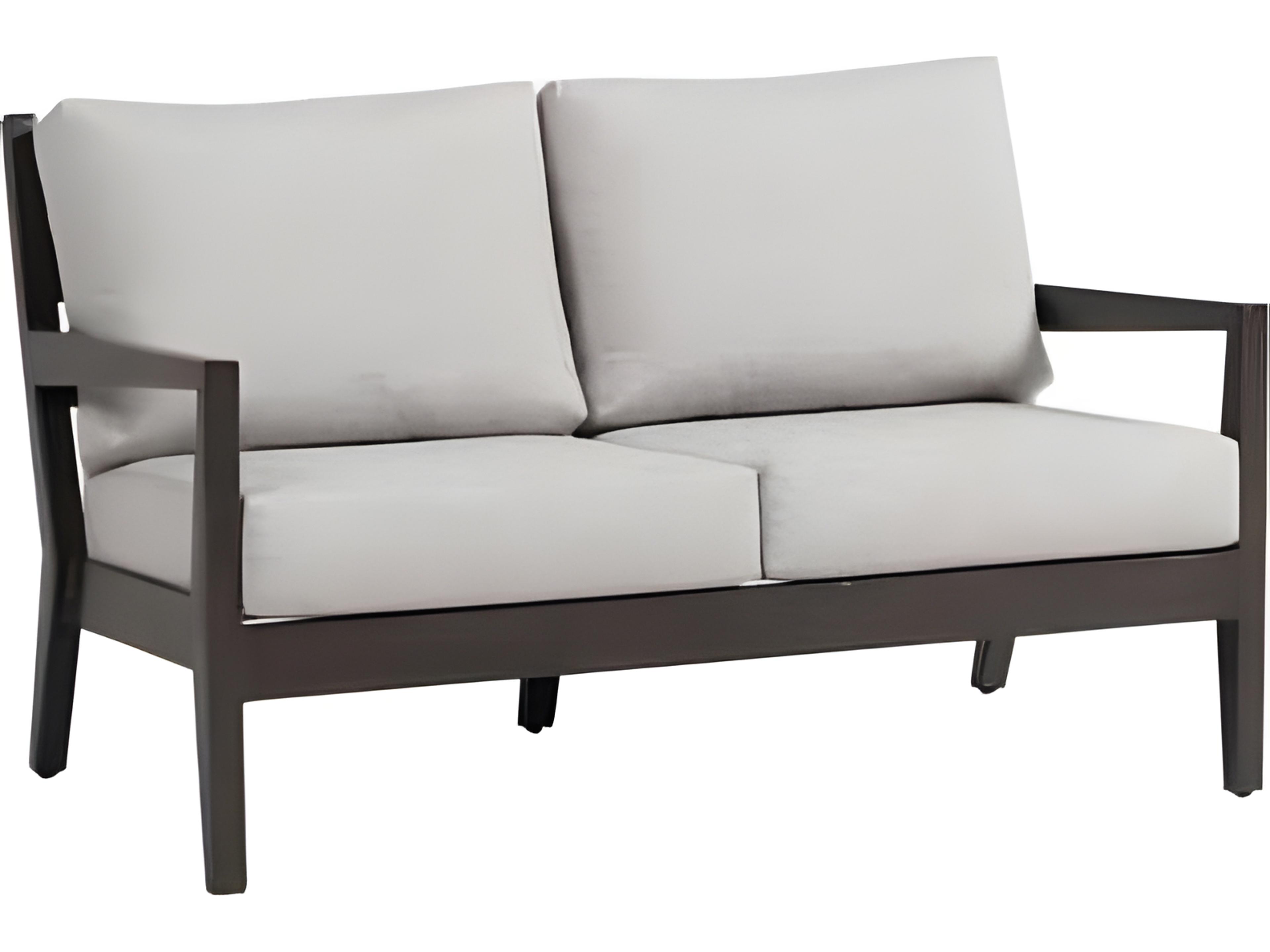 Lucia Loveseat in Ash Grey Aluminum