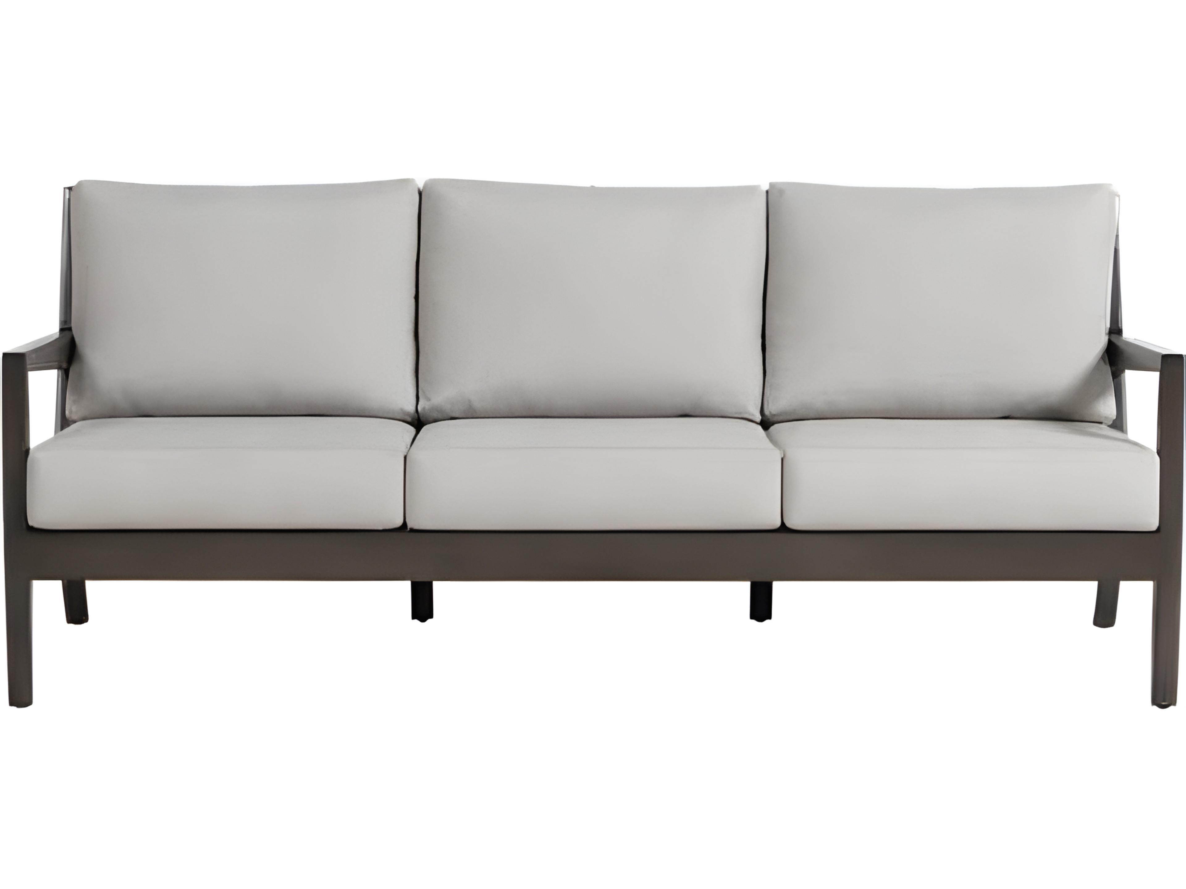 Ratana Lucia Silver Ash Grey Aluminum Cushion Sofa