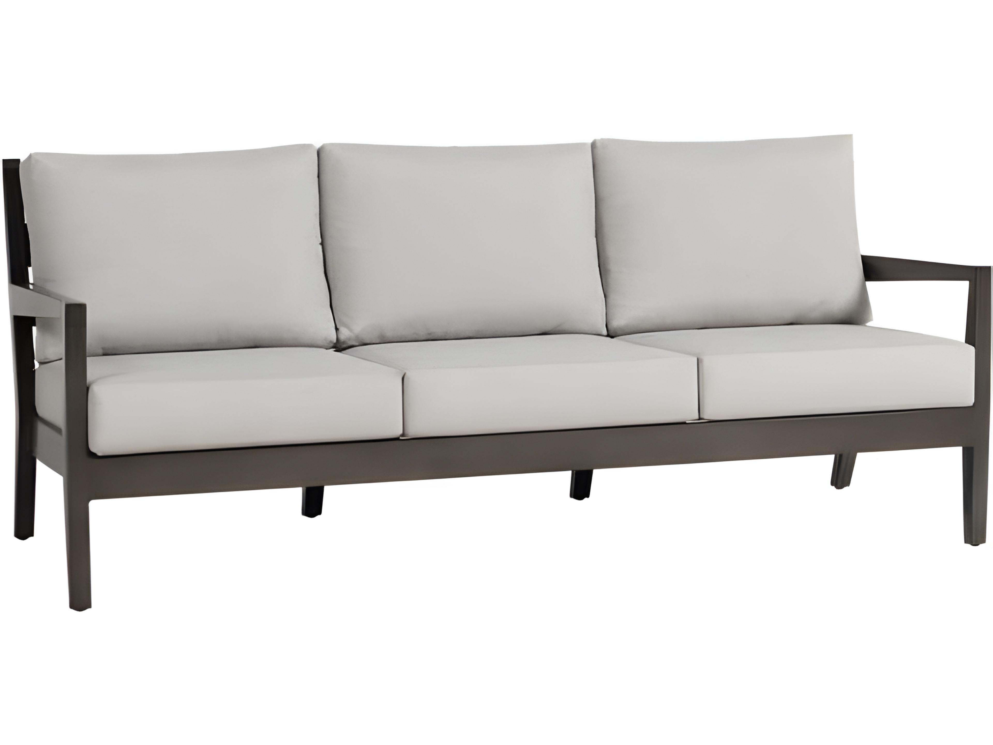 Ratana Lucia Silver Ash Grey Aluminum Cushion Sofa