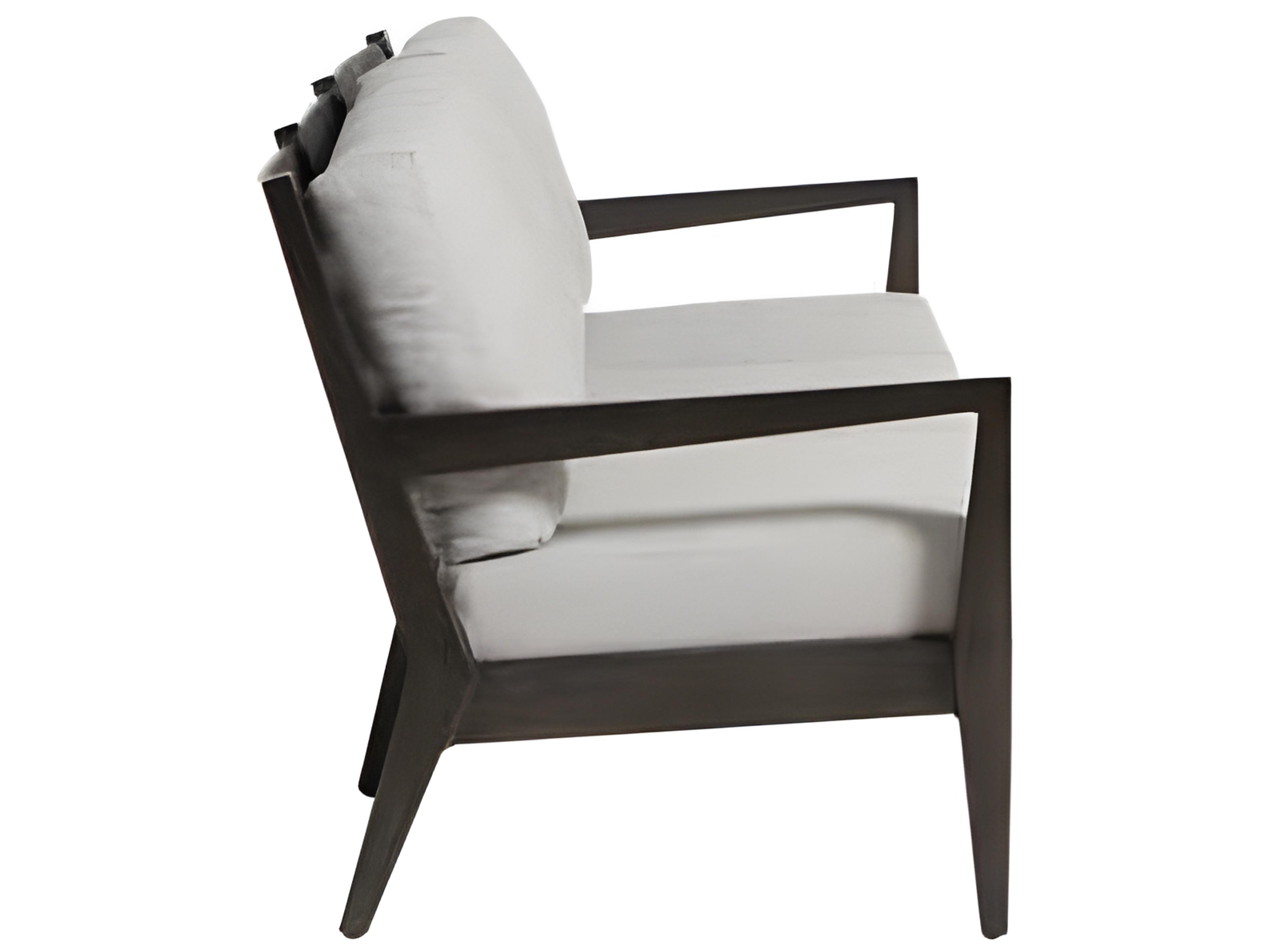 Ratana Lucia Silver Ash Grey Aluminum Cushion Sofa