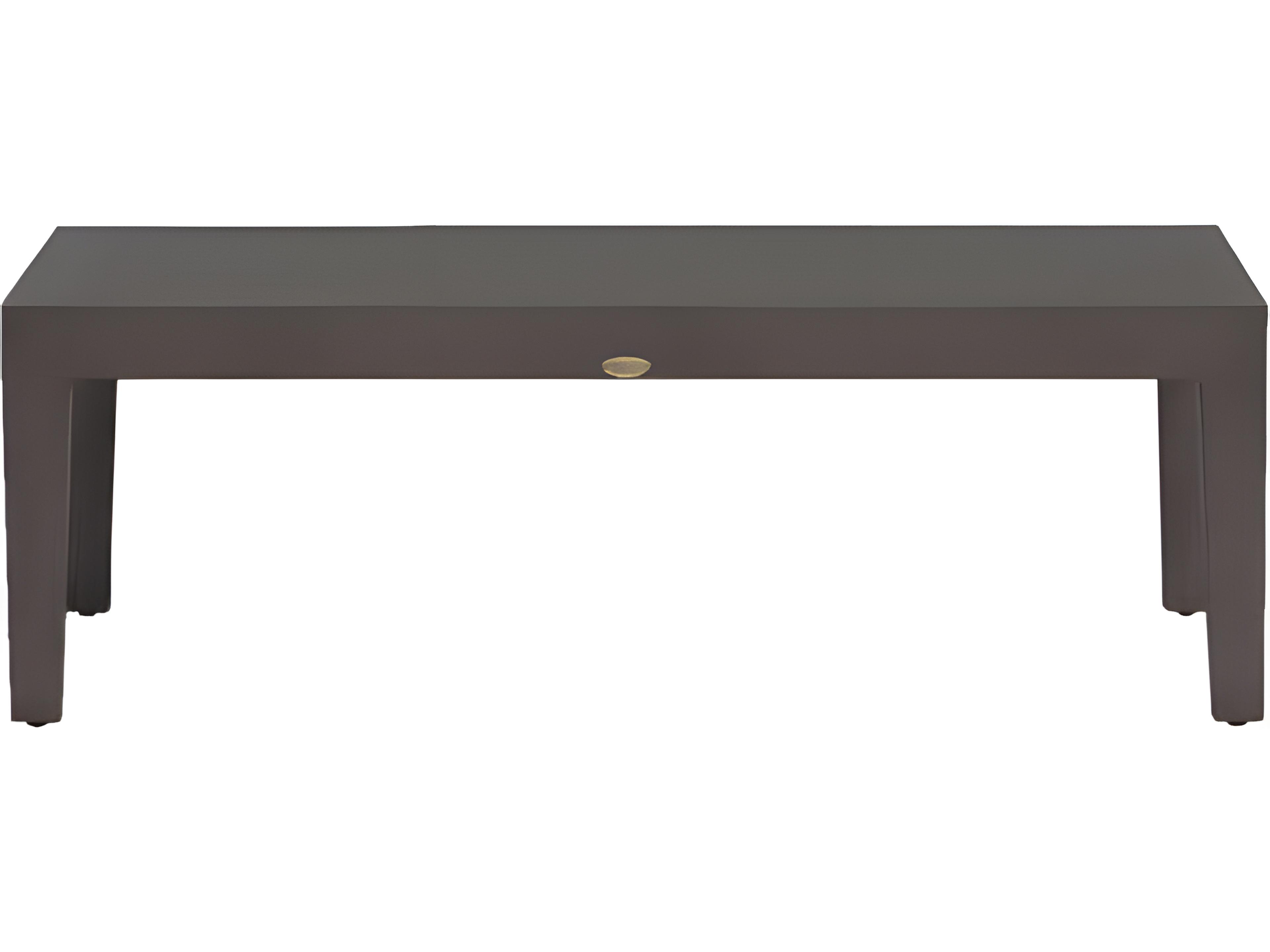 Ratana Lucia Silver Ash Grey Aluminum Rectangular Coffee Table