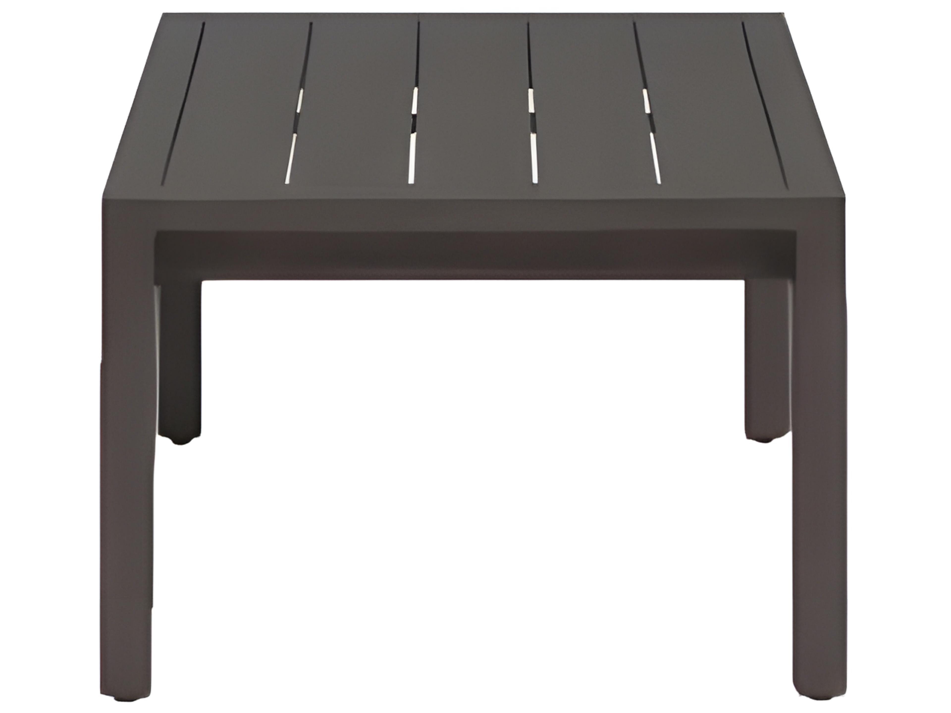 Ratana Lucia Silver Ash Grey Aluminum Rectangular Coffee Table