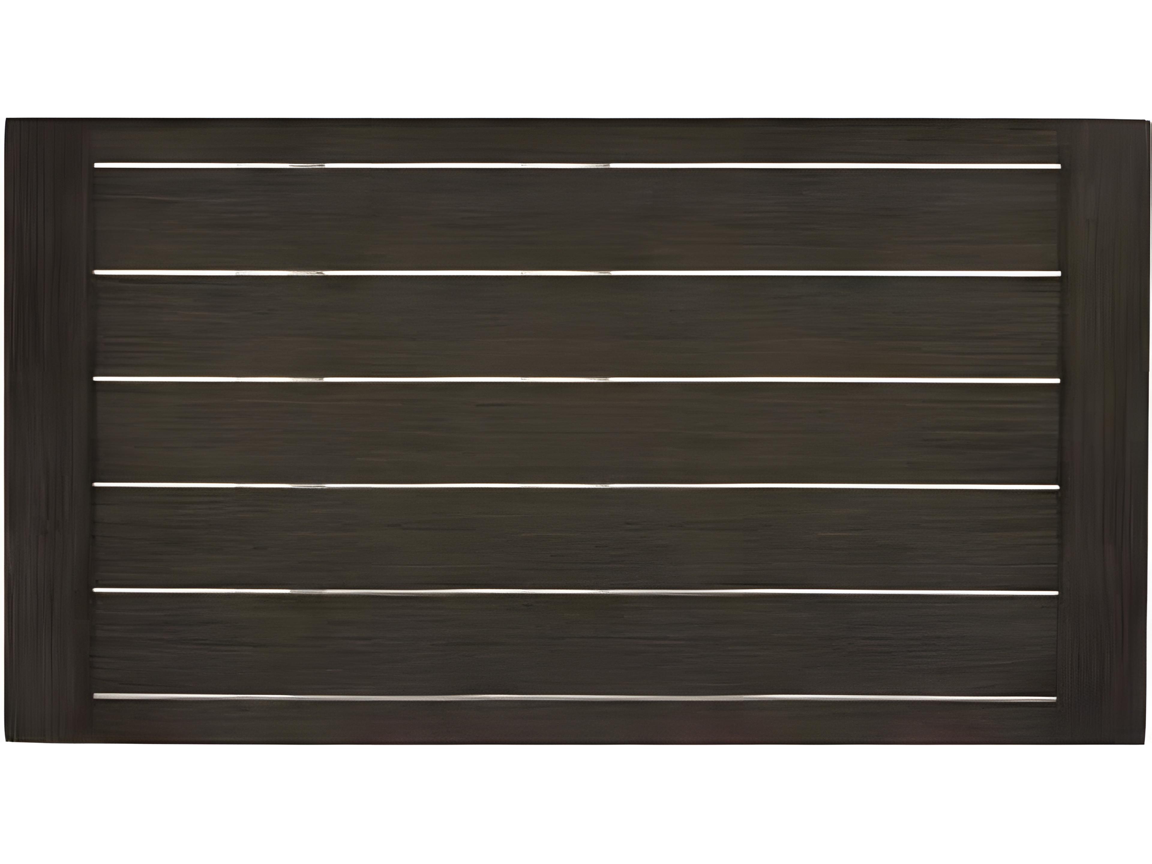 Ratana Lucia Silver Ash Grey Aluminum Rectangular Coffee Table