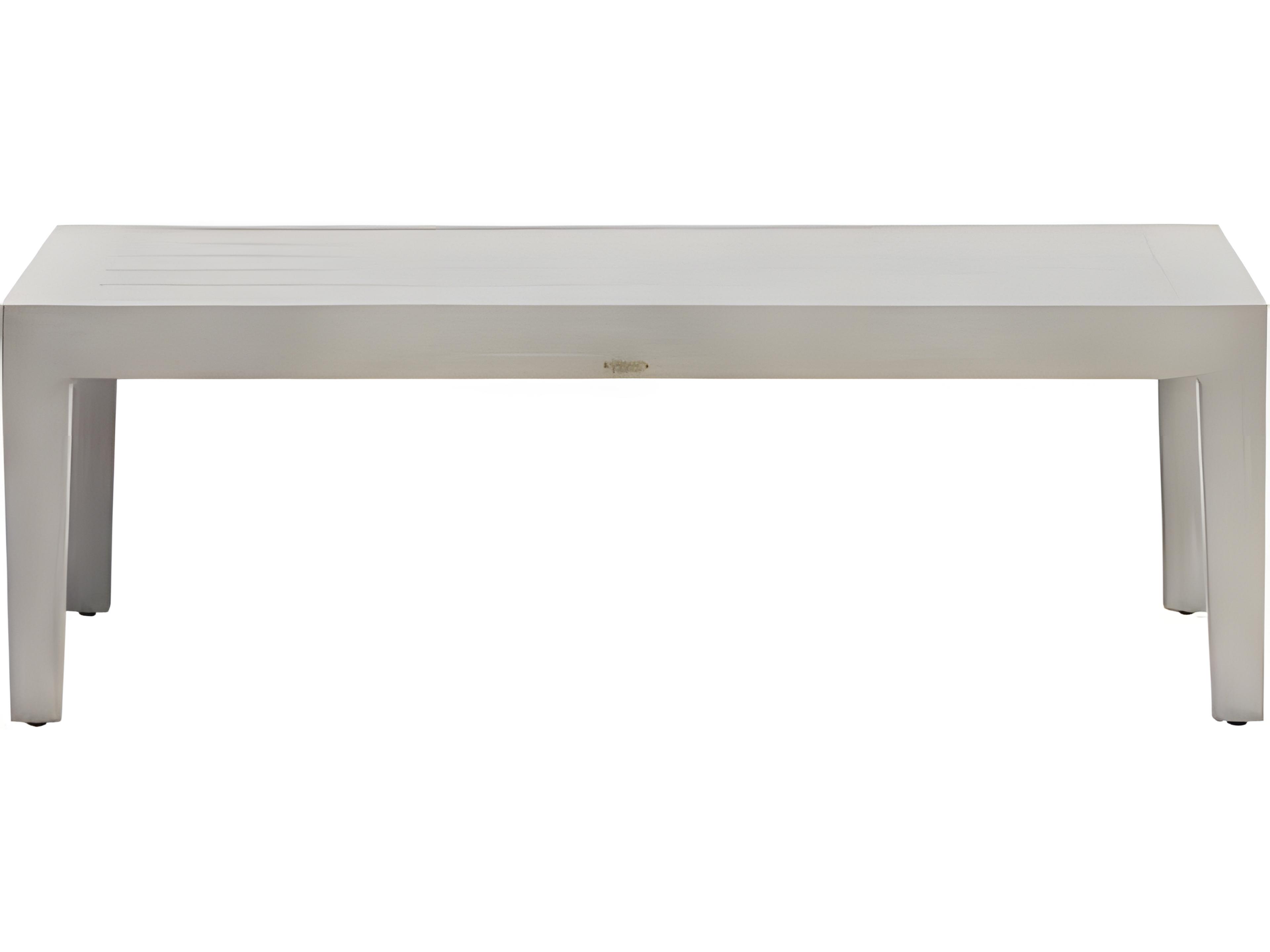 Ratana Lucia Silver Pearl Aluminum Rectangular Coffee Table