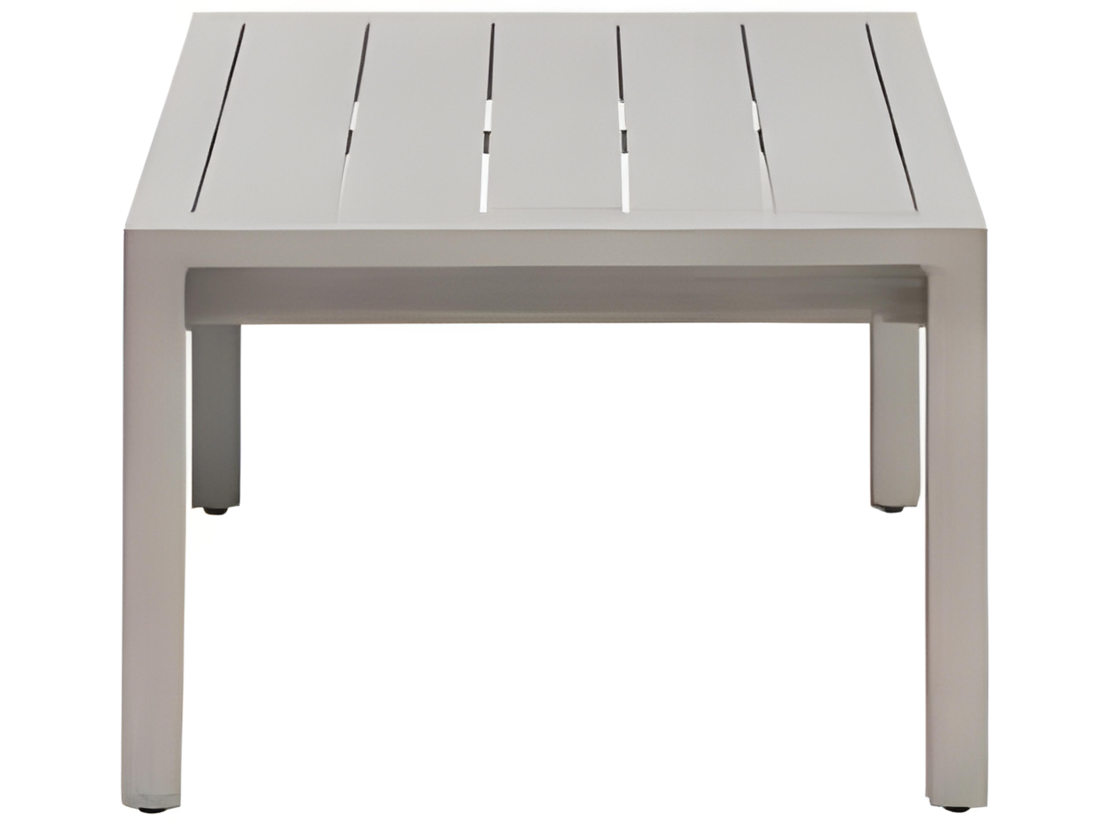 Ratana Lucia Silver Pearl Aluminum Rectangular Coffee Table