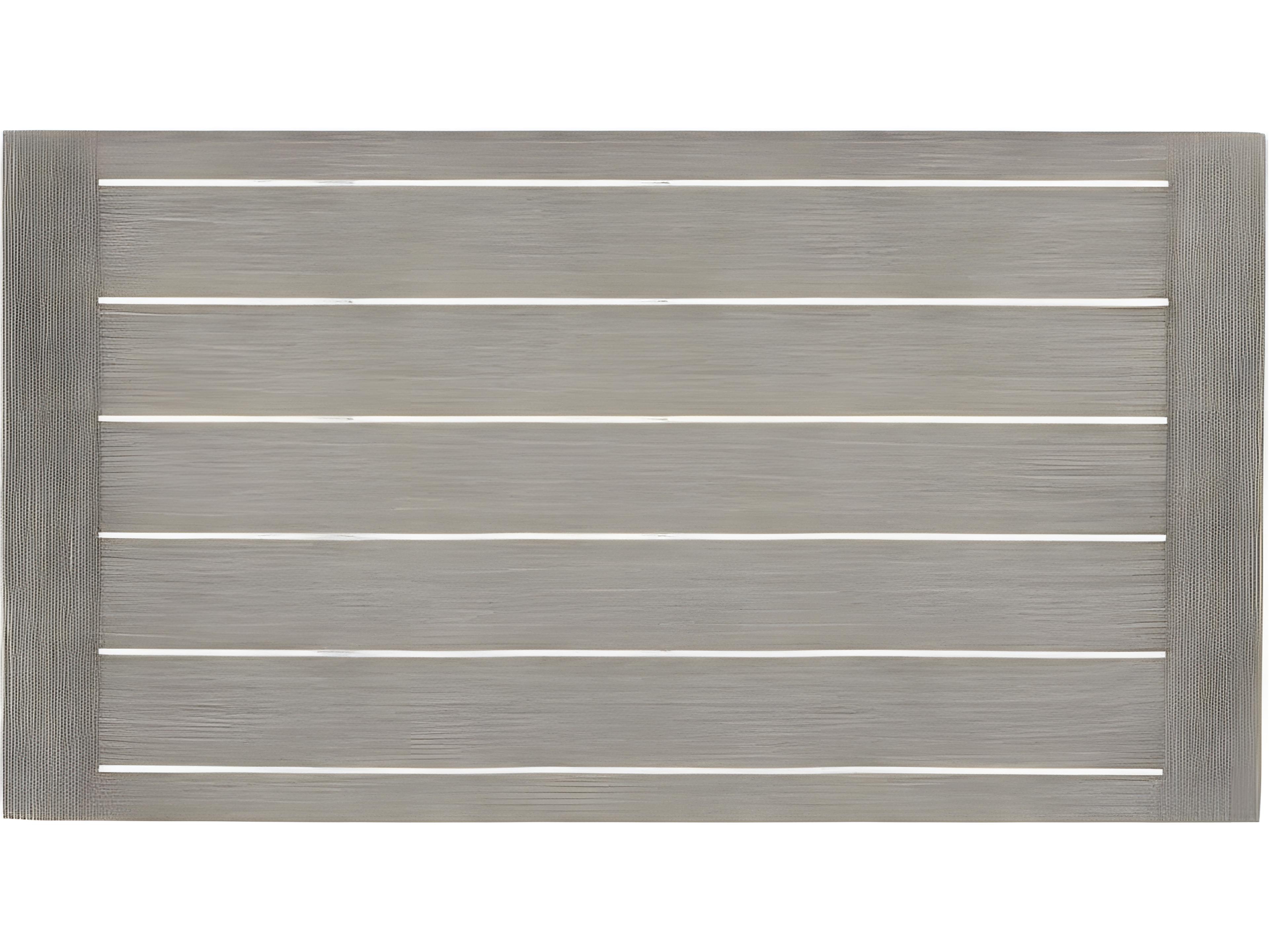 Ratana Lucia Silver Pearl Aluminum Rectangular Coffee Table