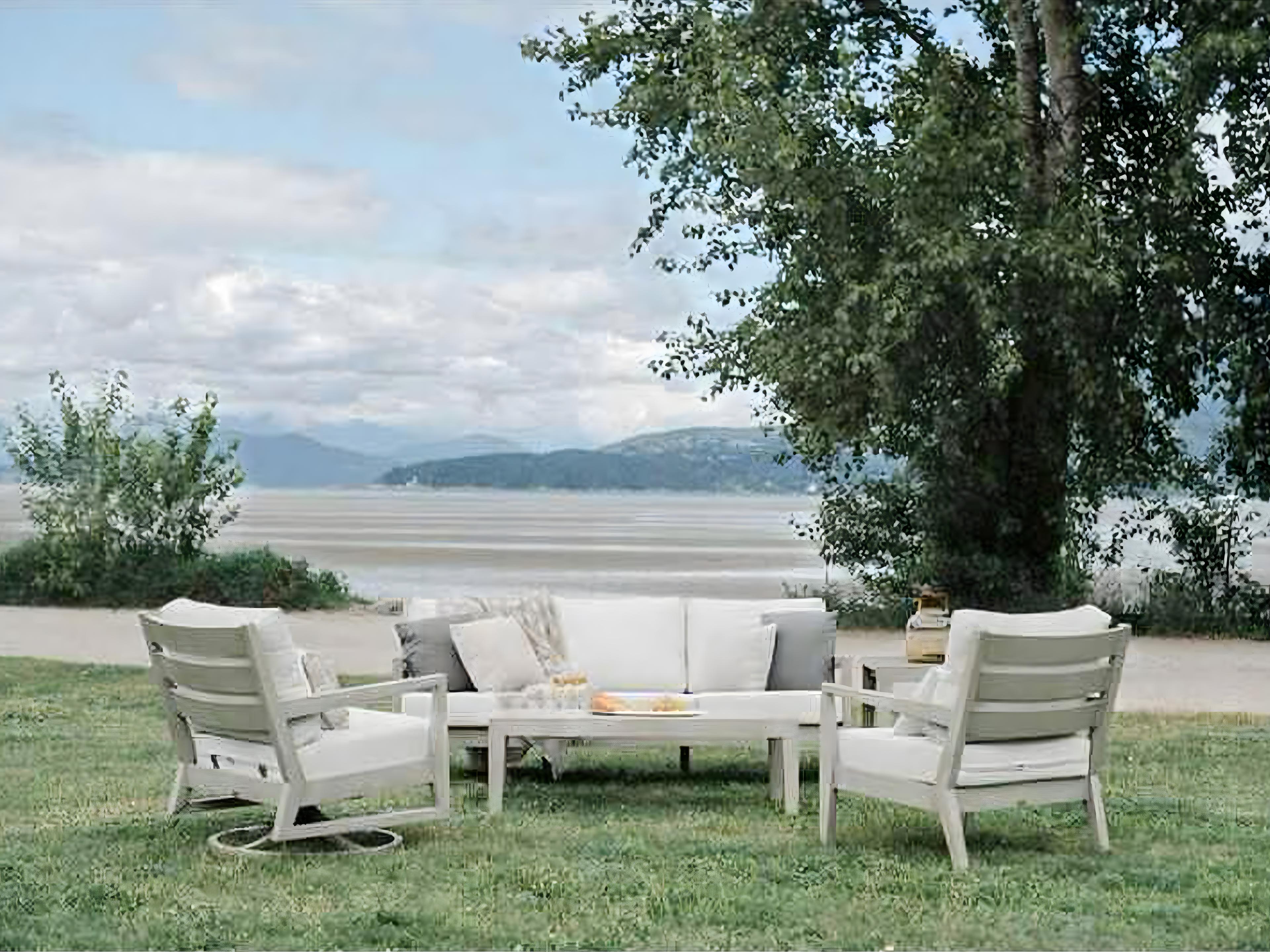 Ratana Lucia Silver Pearl Aluminum Rectangular Coffee Table