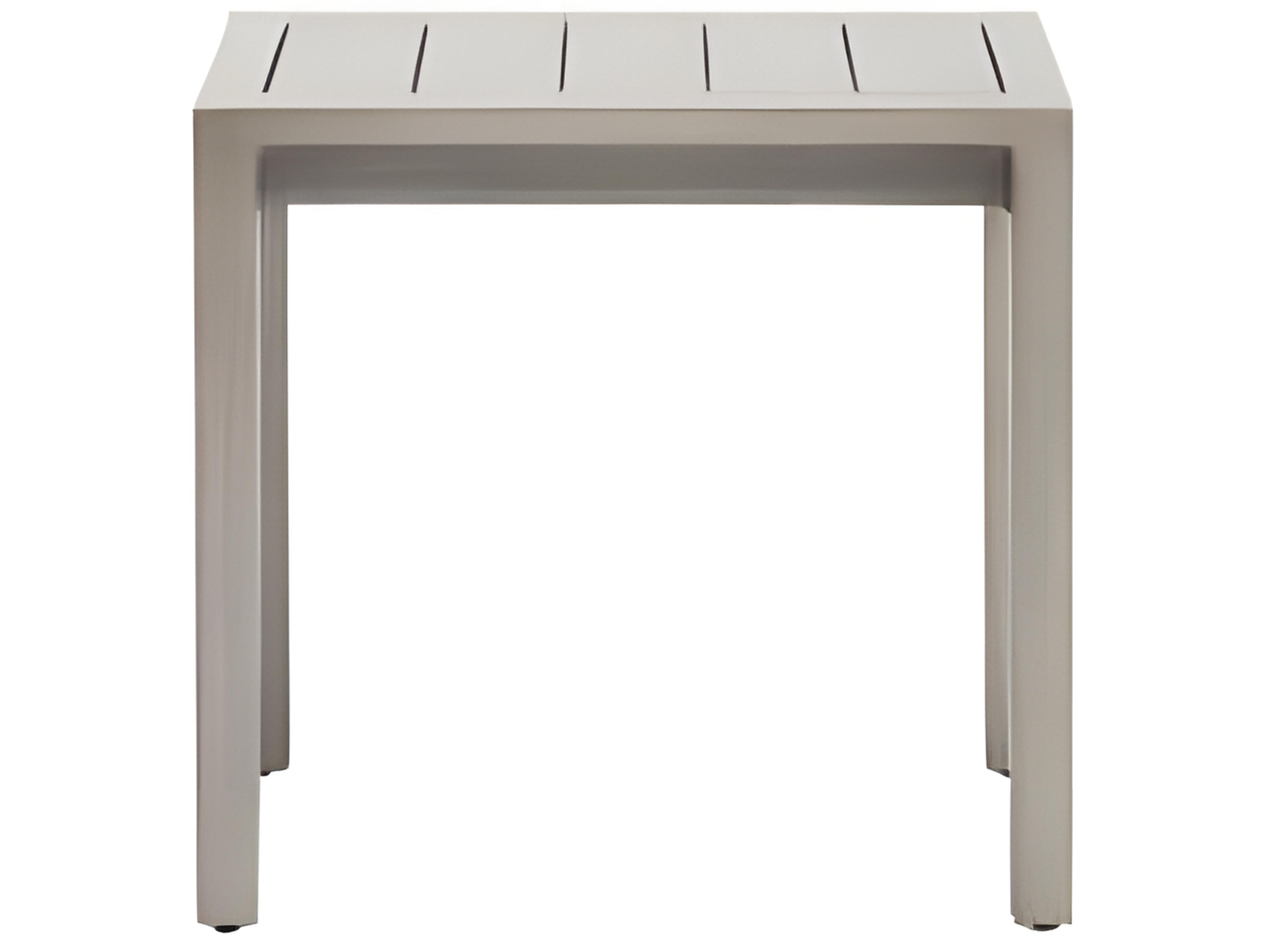 Ratana Lucia Silver Pearl Aluminum Square End Table
