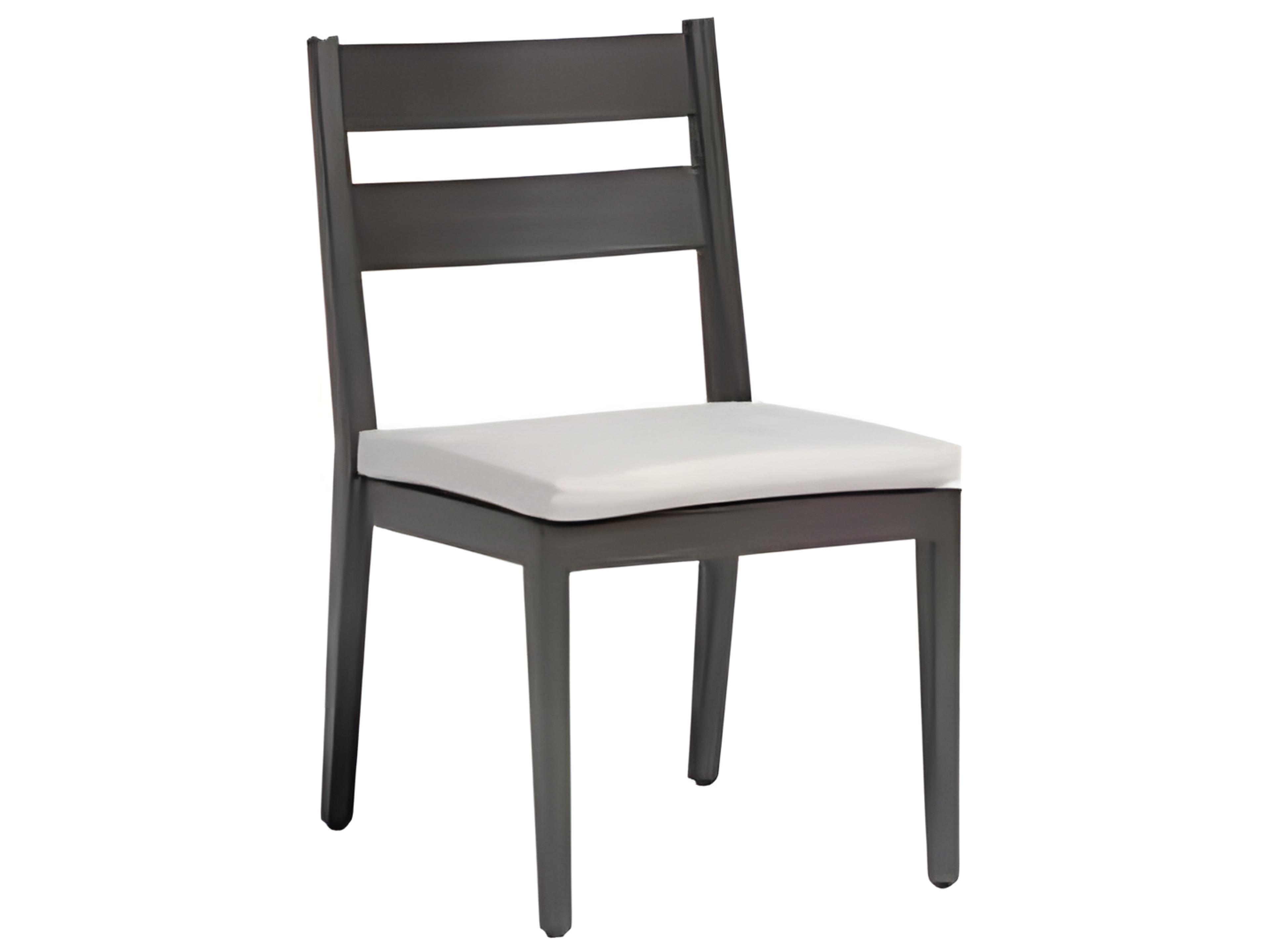 Lucia Dining Side Chair in Ash Grey Aluminum