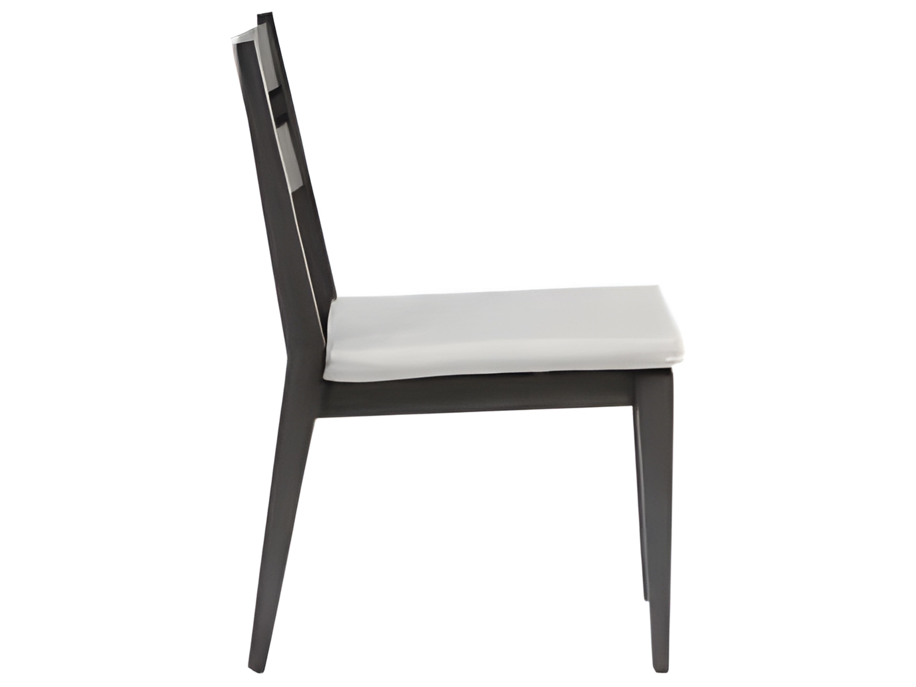 Ratana Lucia Silver Ash Grey Aluminum Cushion Dining Chair
