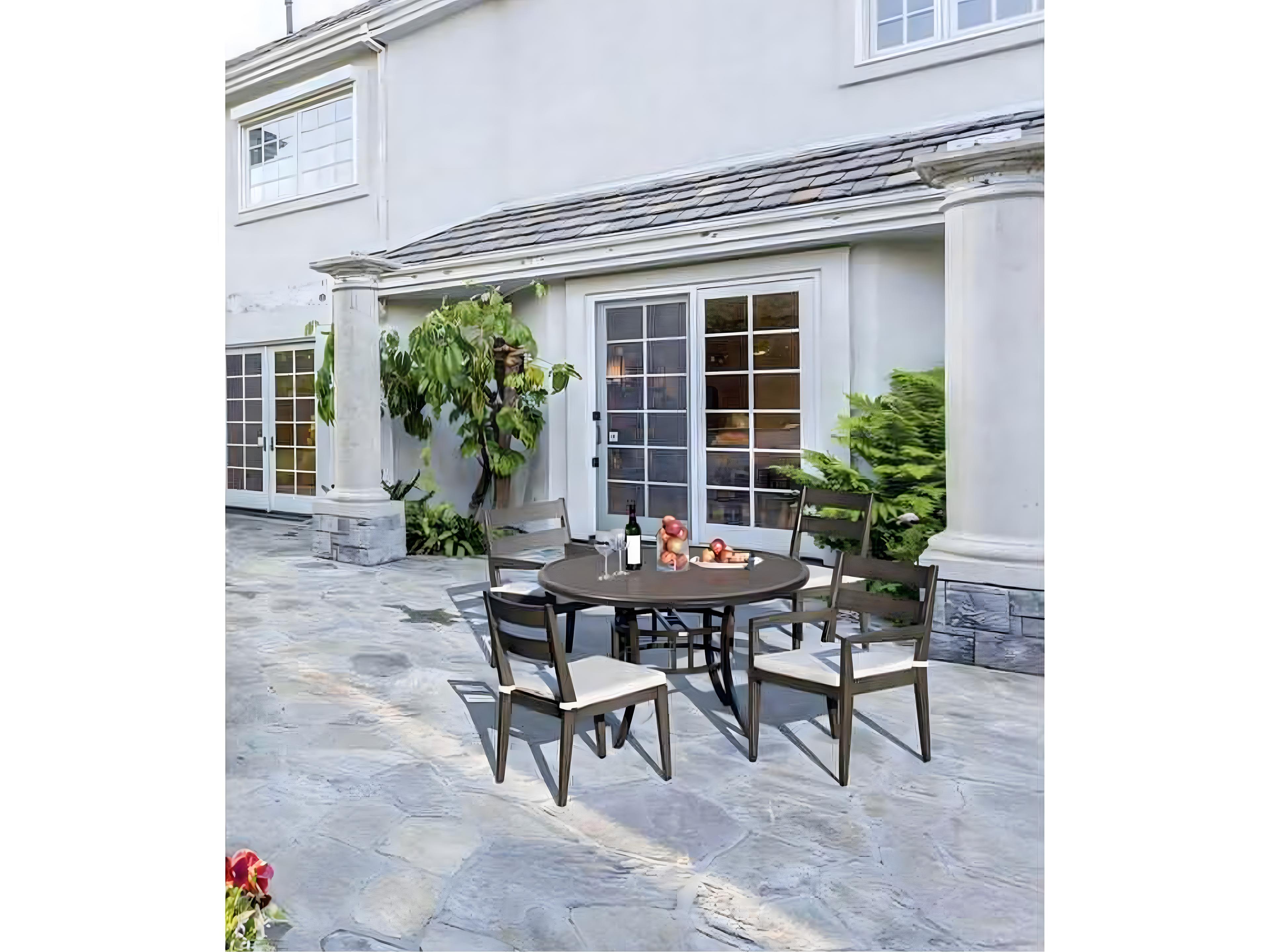 Ratana Lucia Silver Ash Grey Aluminum Cushion Dining Chair