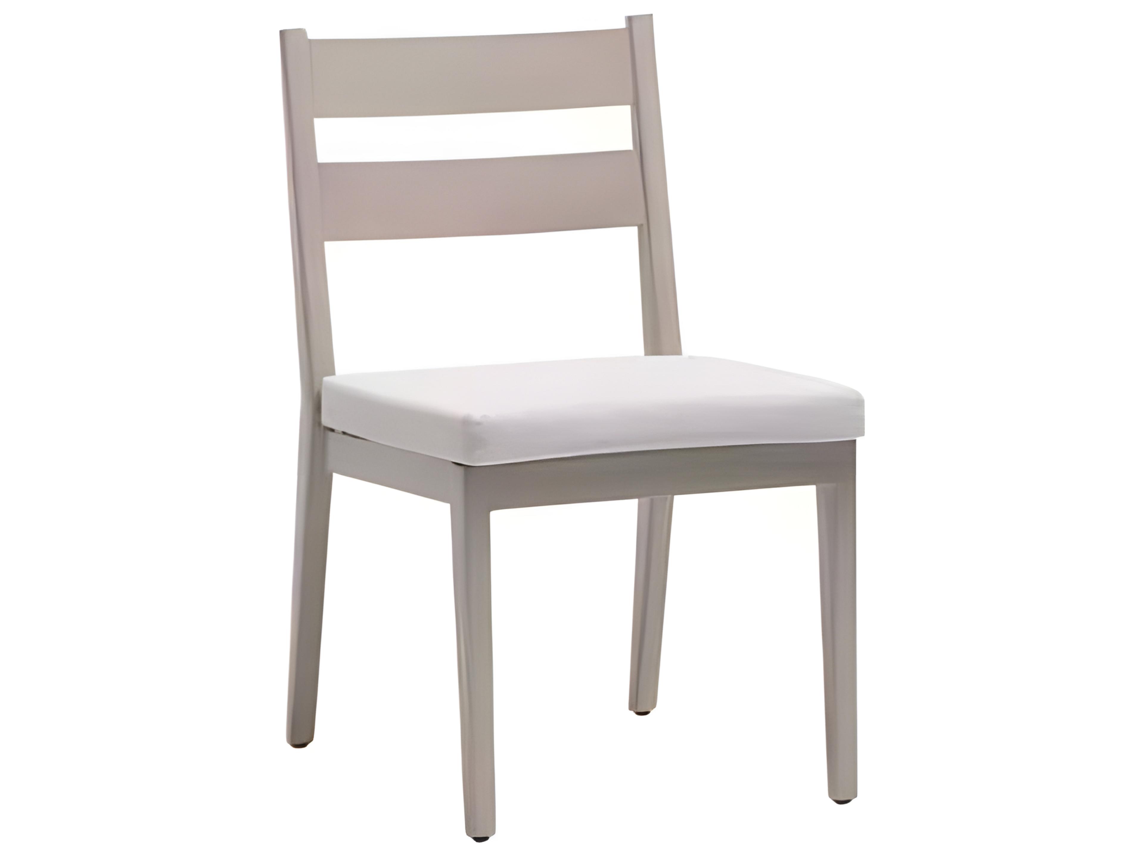 Lucia Dining Side Chair Pearl Aluminum