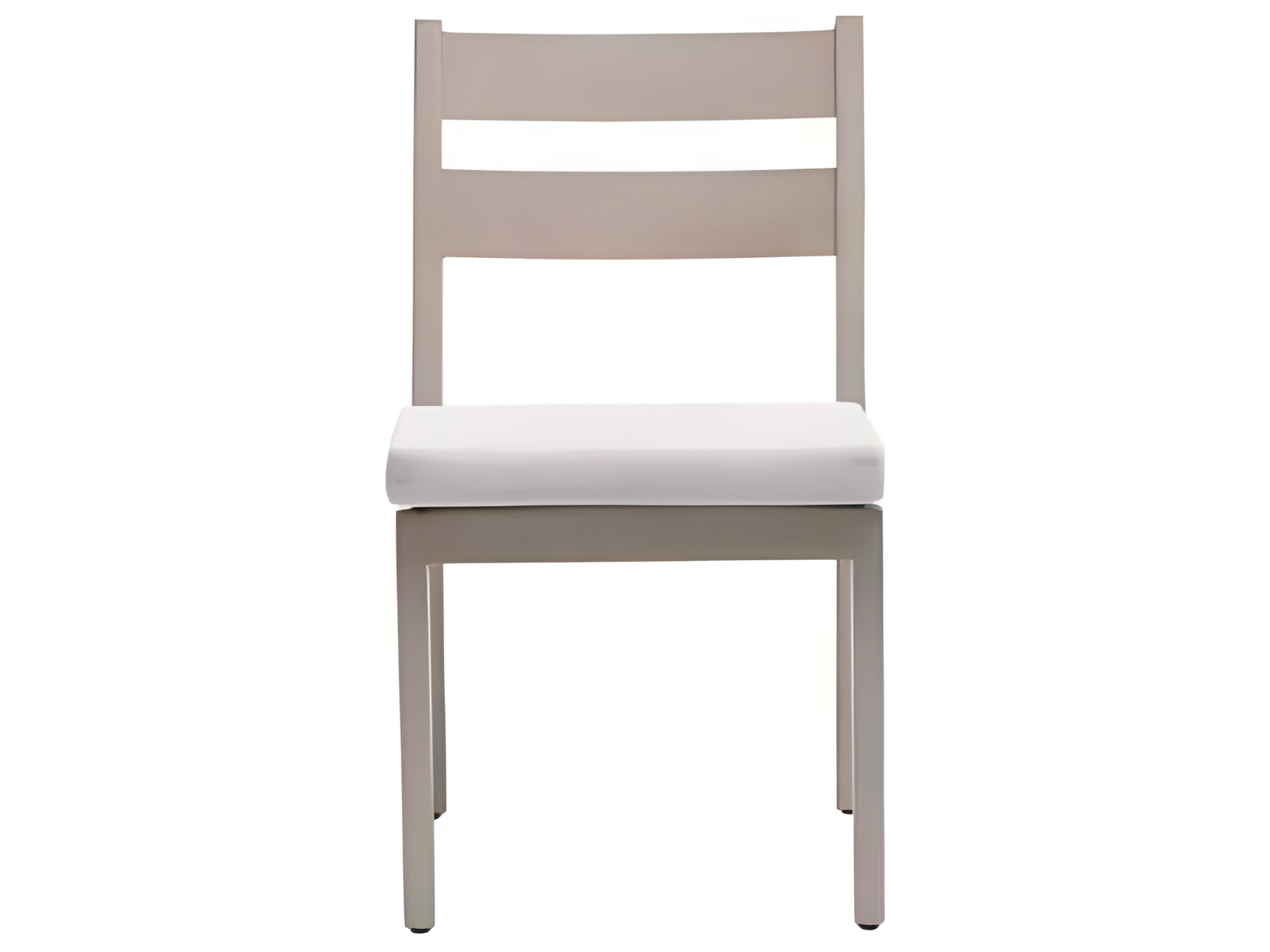 Ratana Lucia Silver Pearl Aluminum Cushion Dining Chair