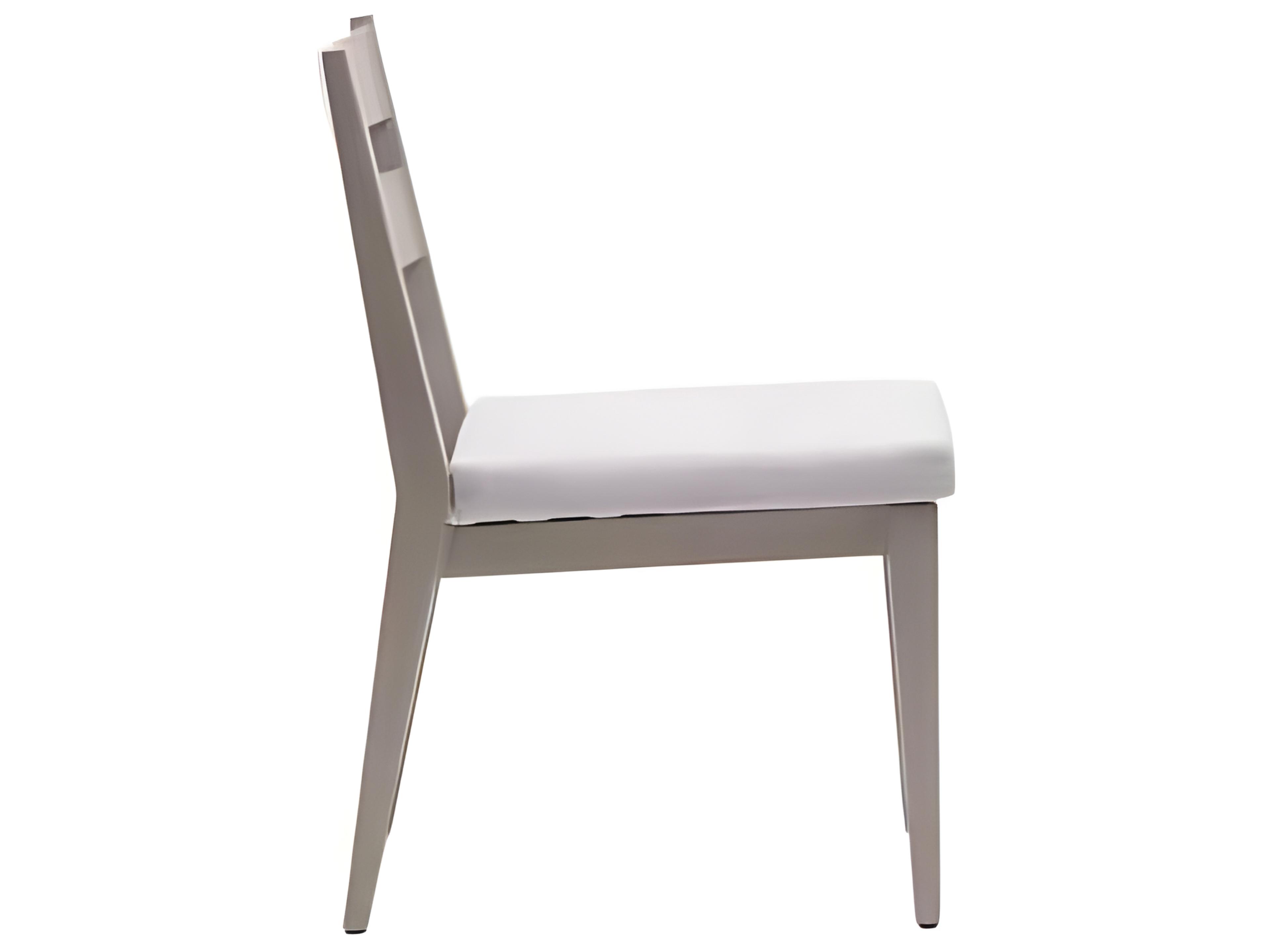 Ratana Lucia Silver Pearl Aluminum Cushion Dining Chair