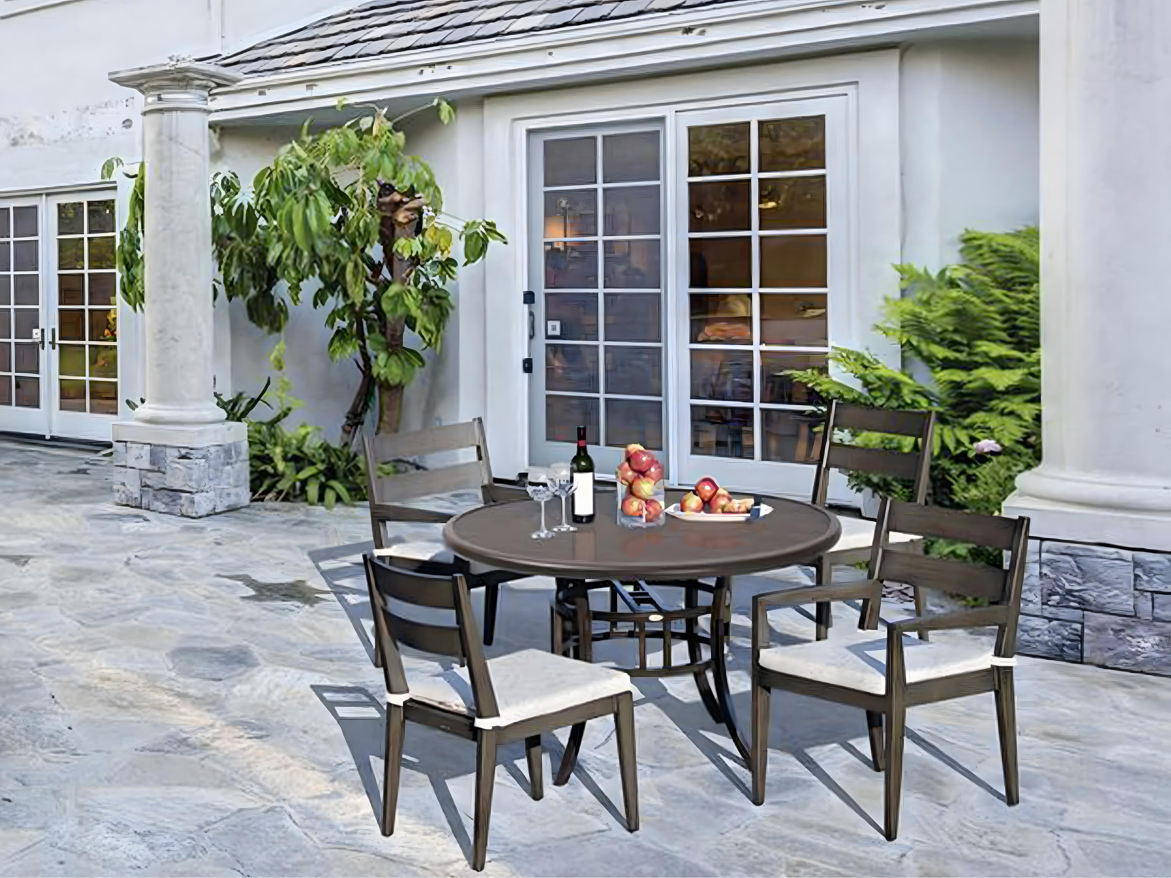 Ratana Lucia Silver Ash Grey Aluminum Cushion Dining Chair