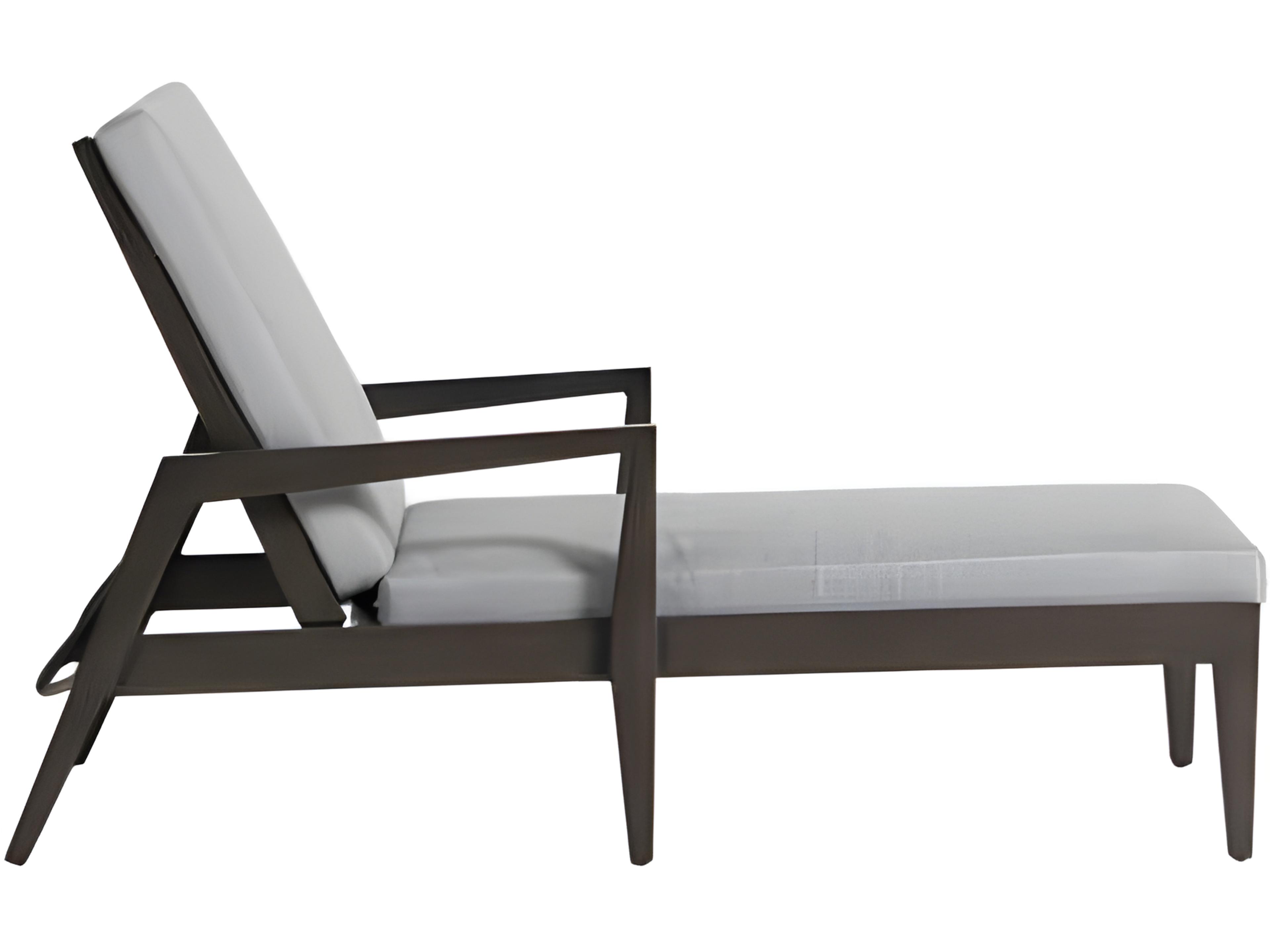 Ratana Lucia Silver Ash Grey Aluminum Cushion Chaise Lounge