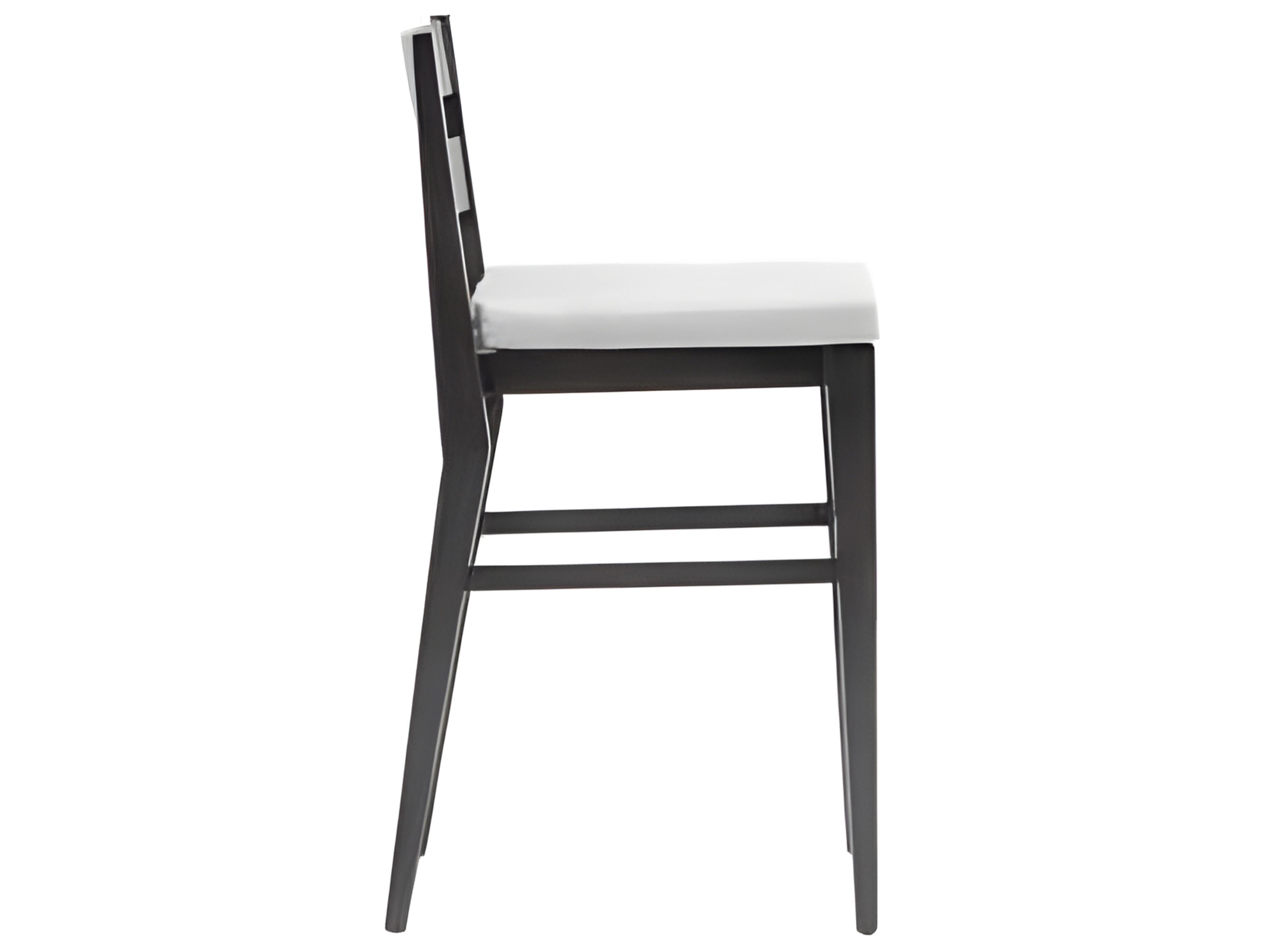 Ratana Lucia Silver Ash Grey Aluminum Cushion Bar Stool