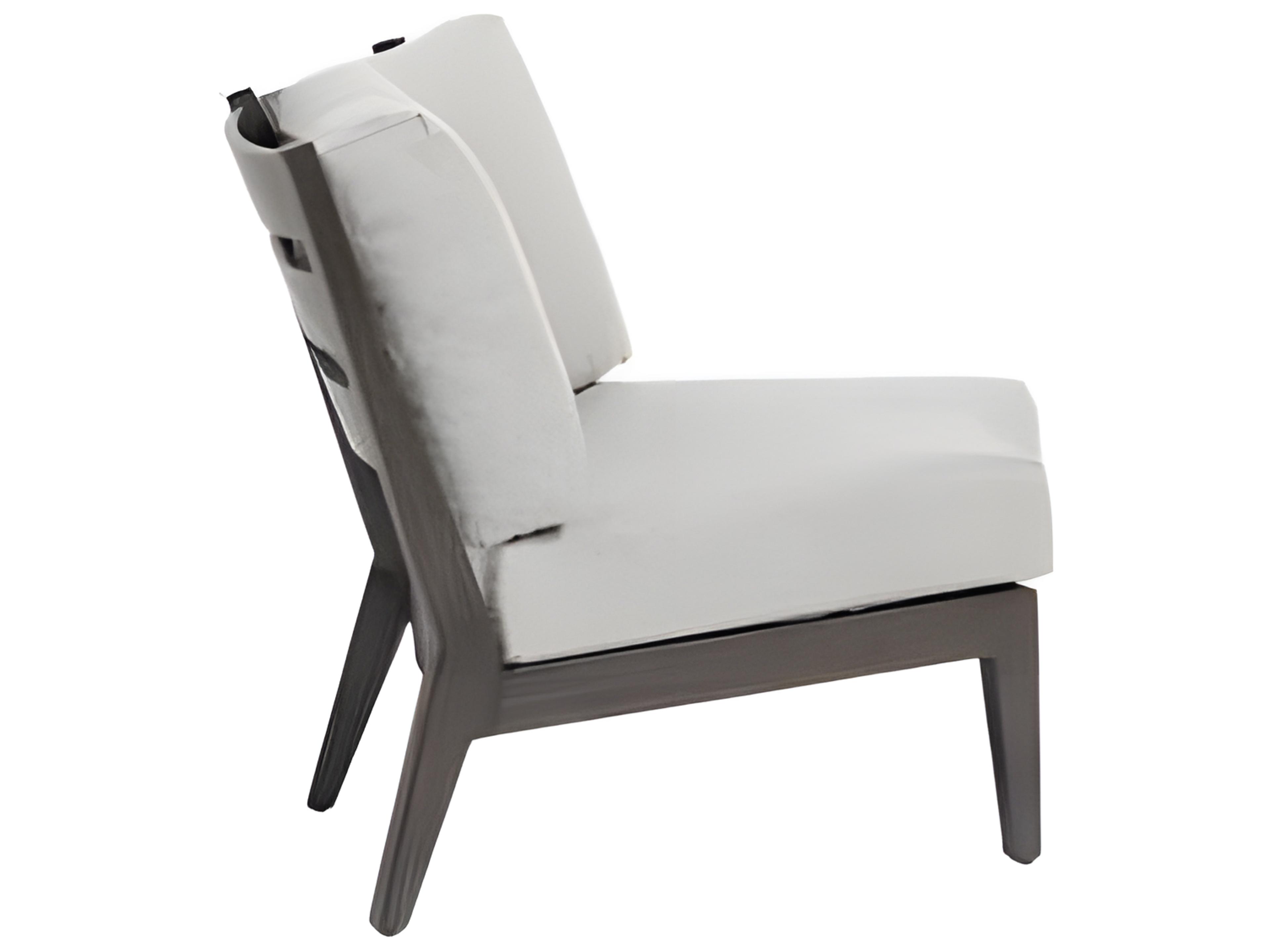 Ratana Lucia Silver Ash Grey Aluminum Cushion Lounge Chair