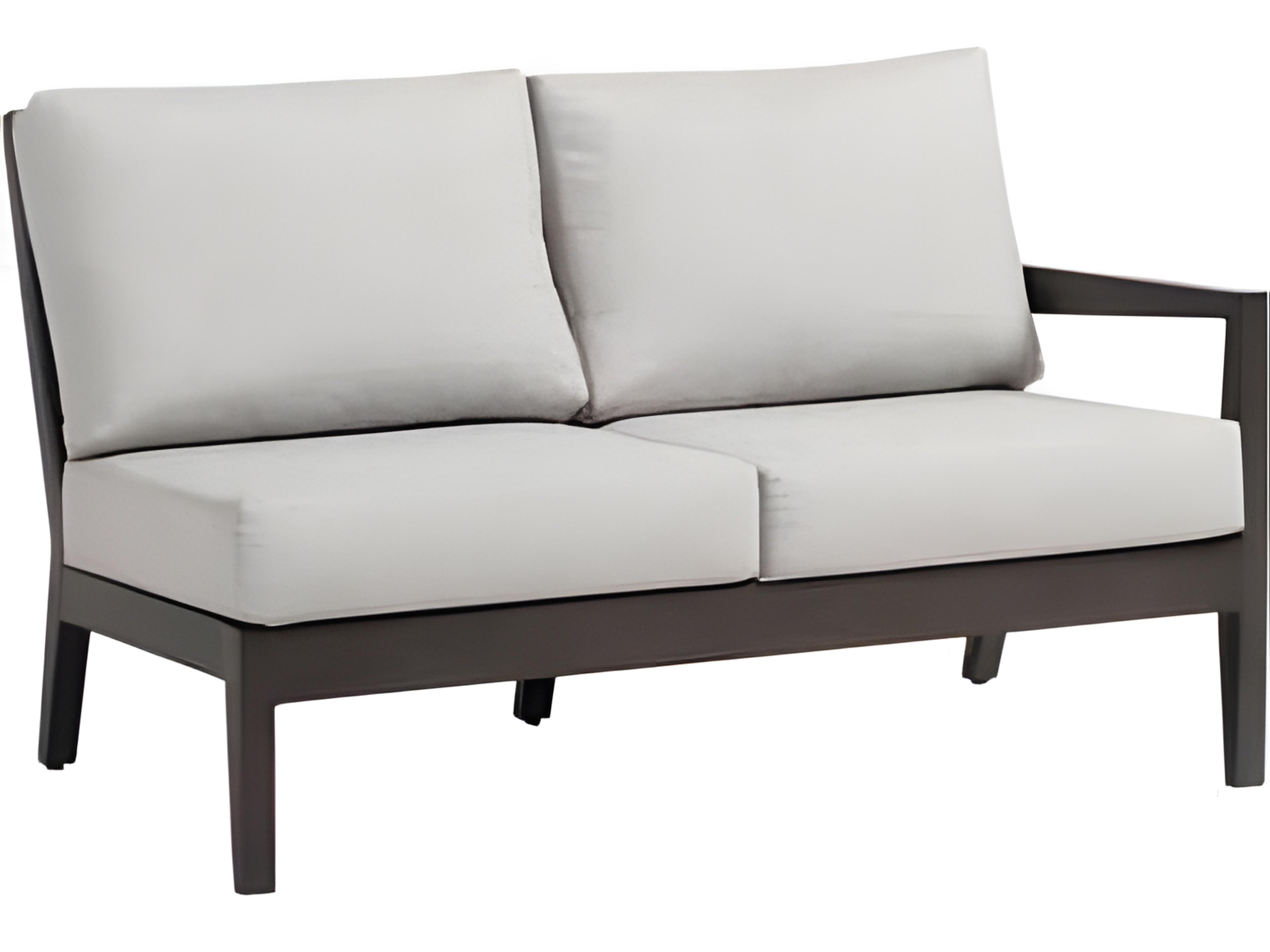 Lucia Outdoor Sectional Loveseat Ash Grey