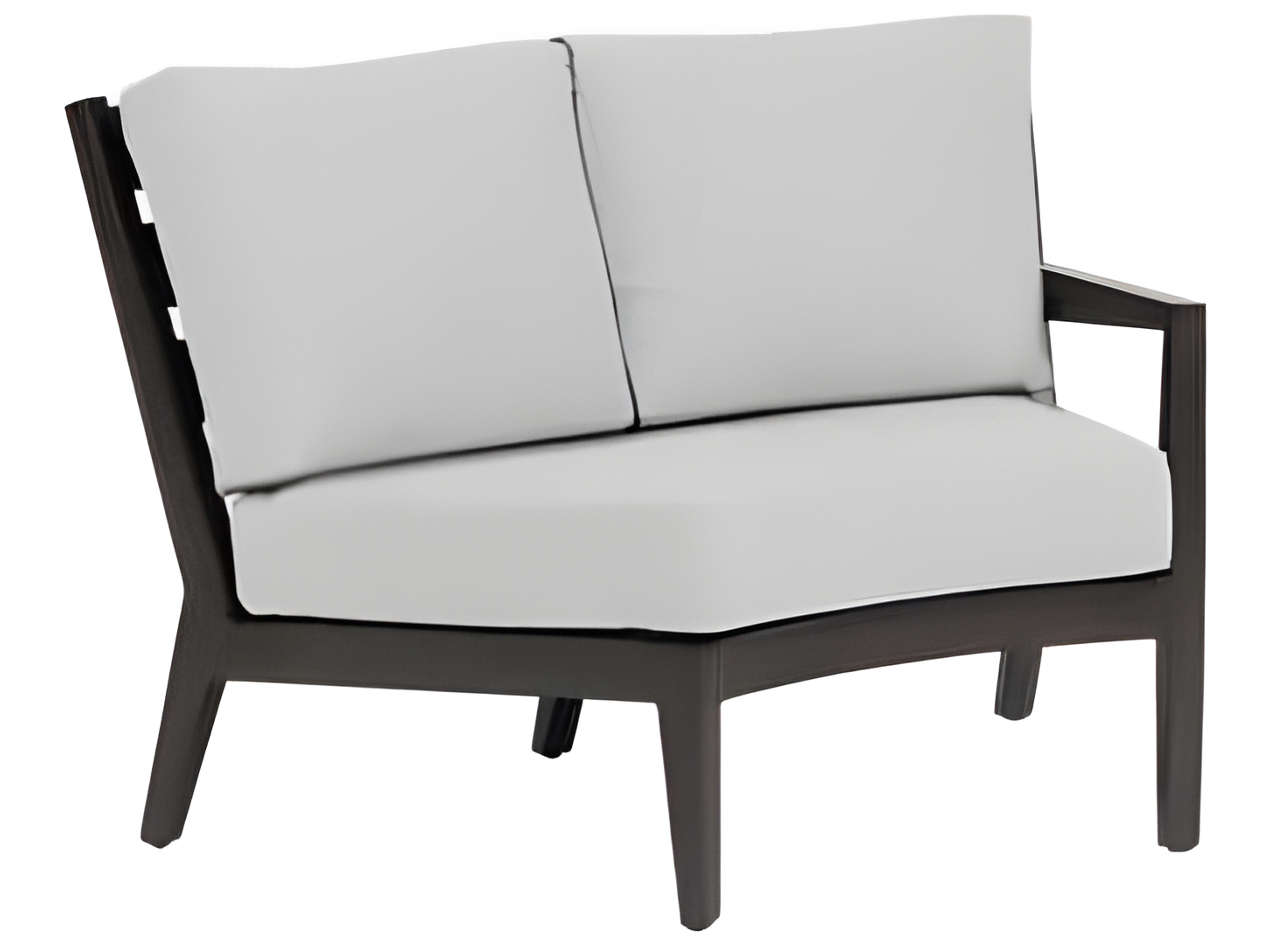 Lucia Outdoor Sectional Wedge Right Arm Ash Grey