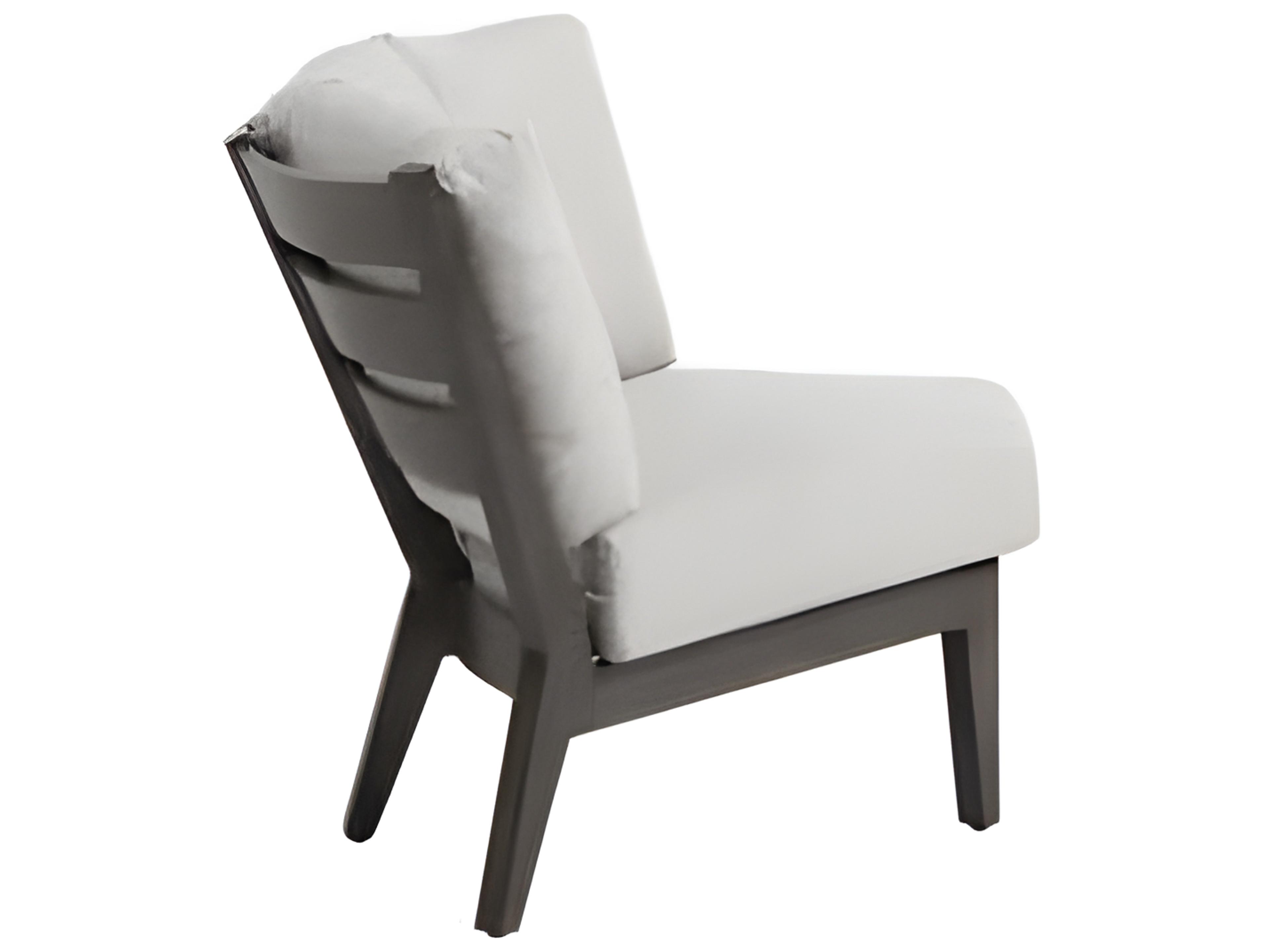 Ratana Lucia Silver Ash Grey Aluminum Cushion Lounge Chair