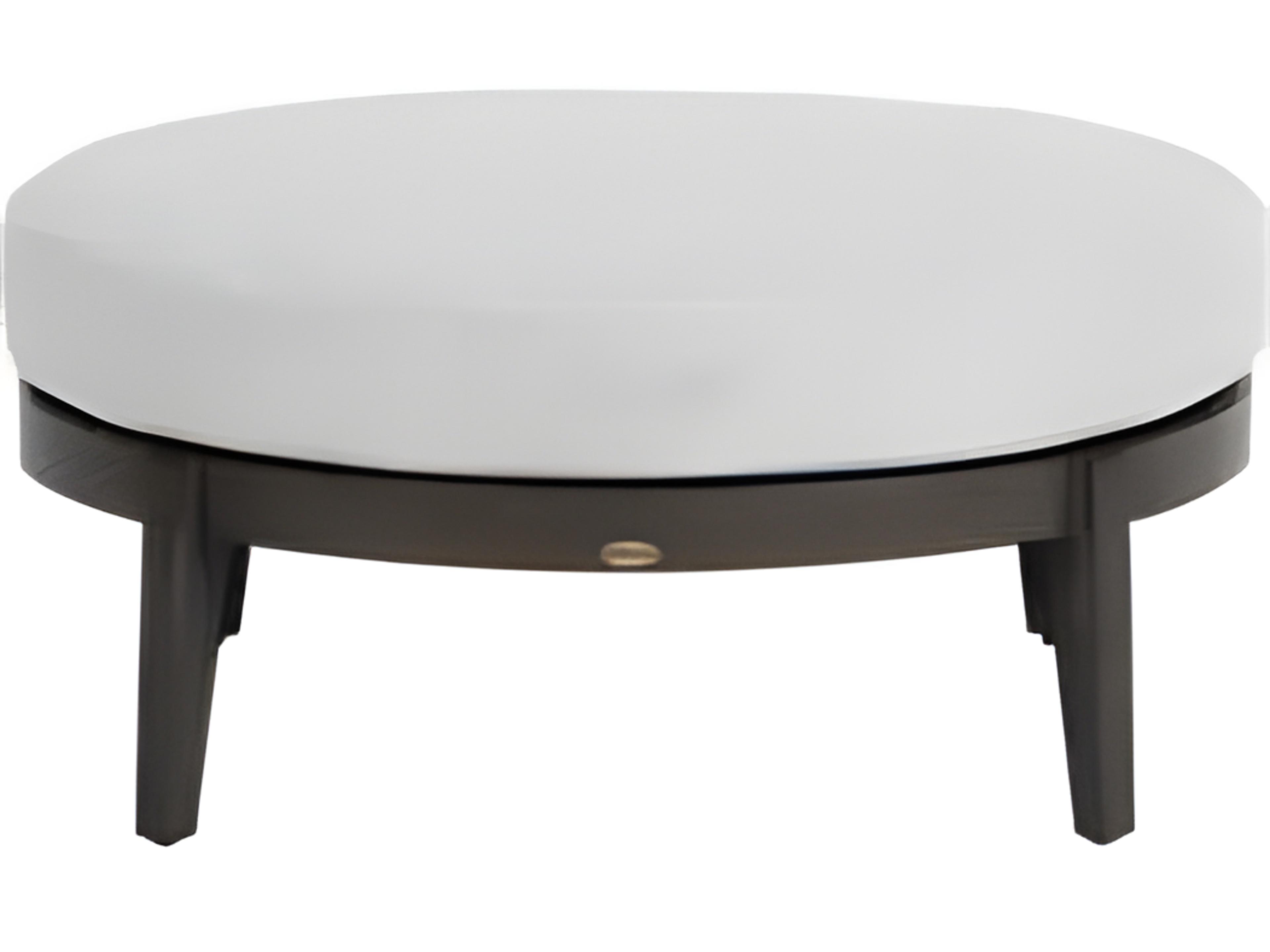 Ratana Lucia Silver Ash Grey Aluminum Cushion Ottoman