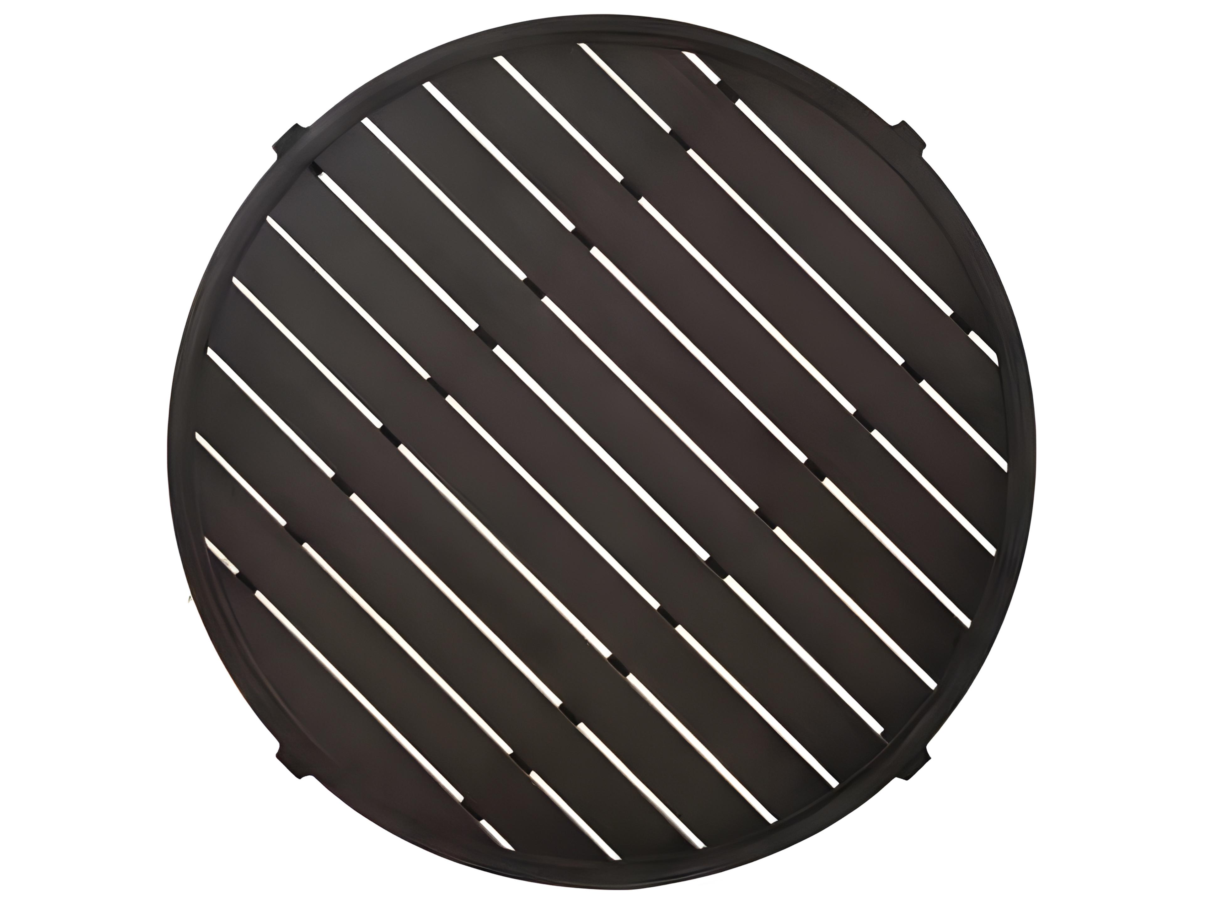 Ratana Lucia Silver Ash Grey Aluminum Round Coffee Table