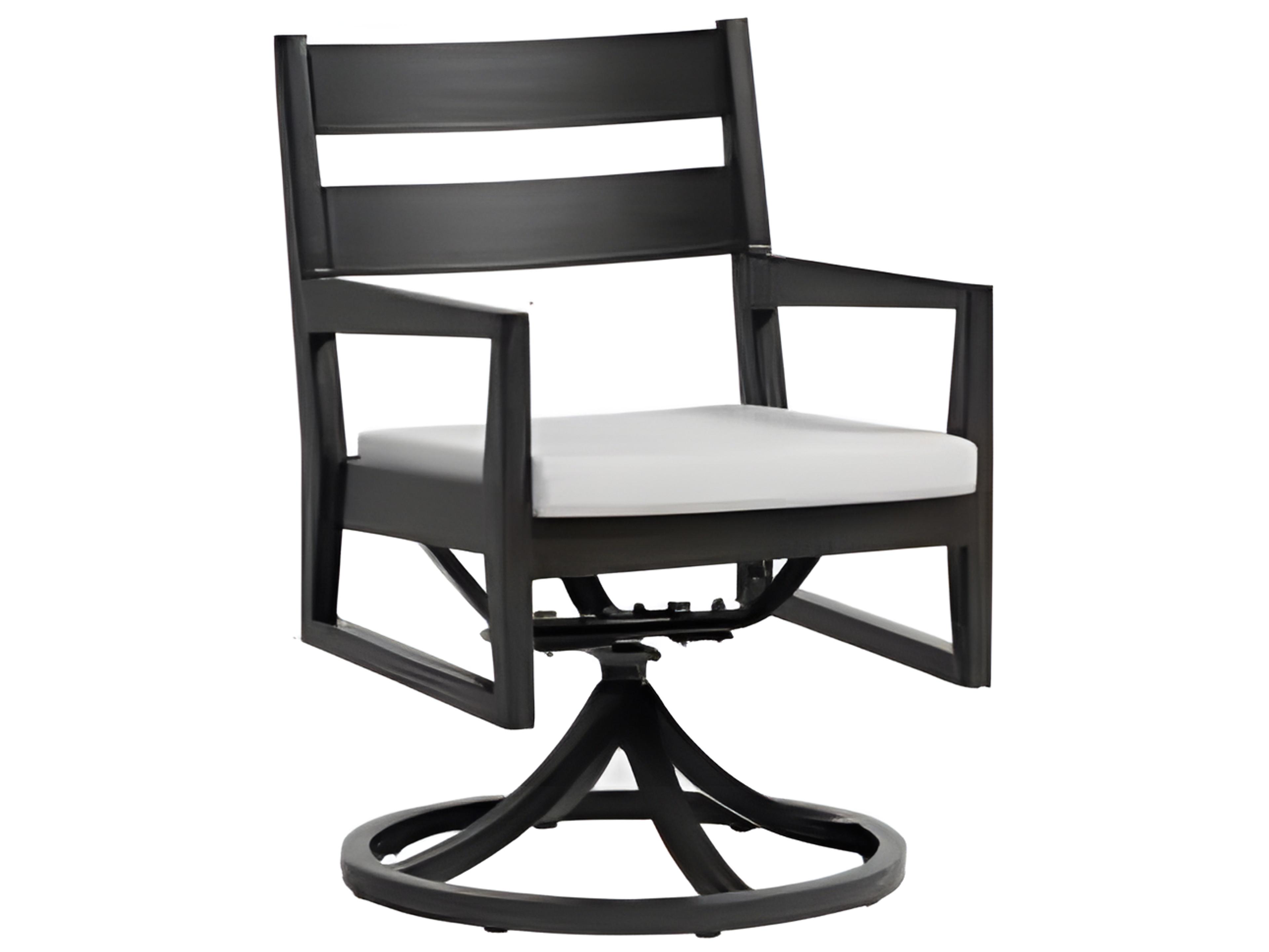 Lucia Cushion Dining Chair in Ash Grey Aluminum