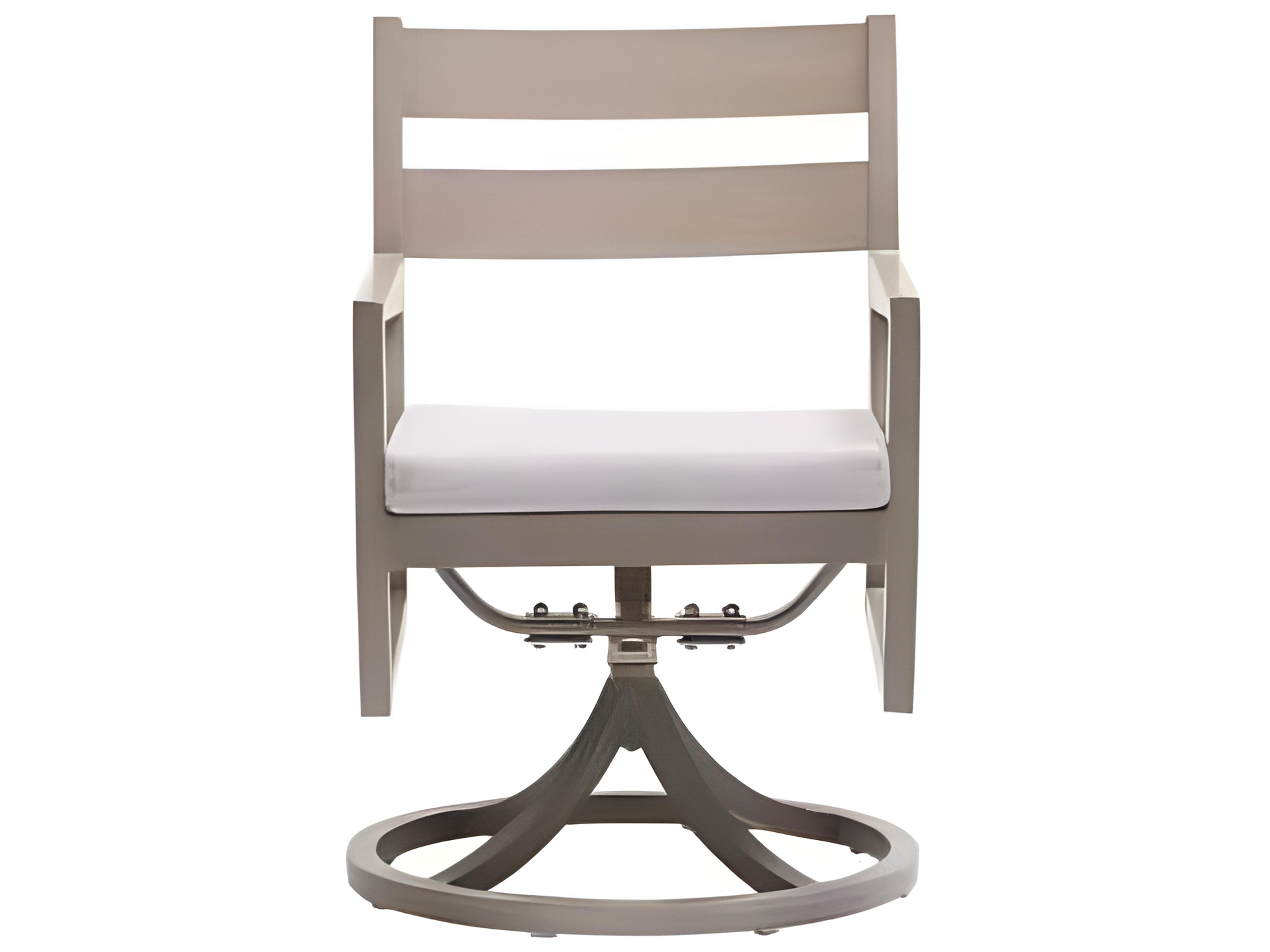 Ratana Lucia Silver Pearl Aluminum Cushion Dining Chair