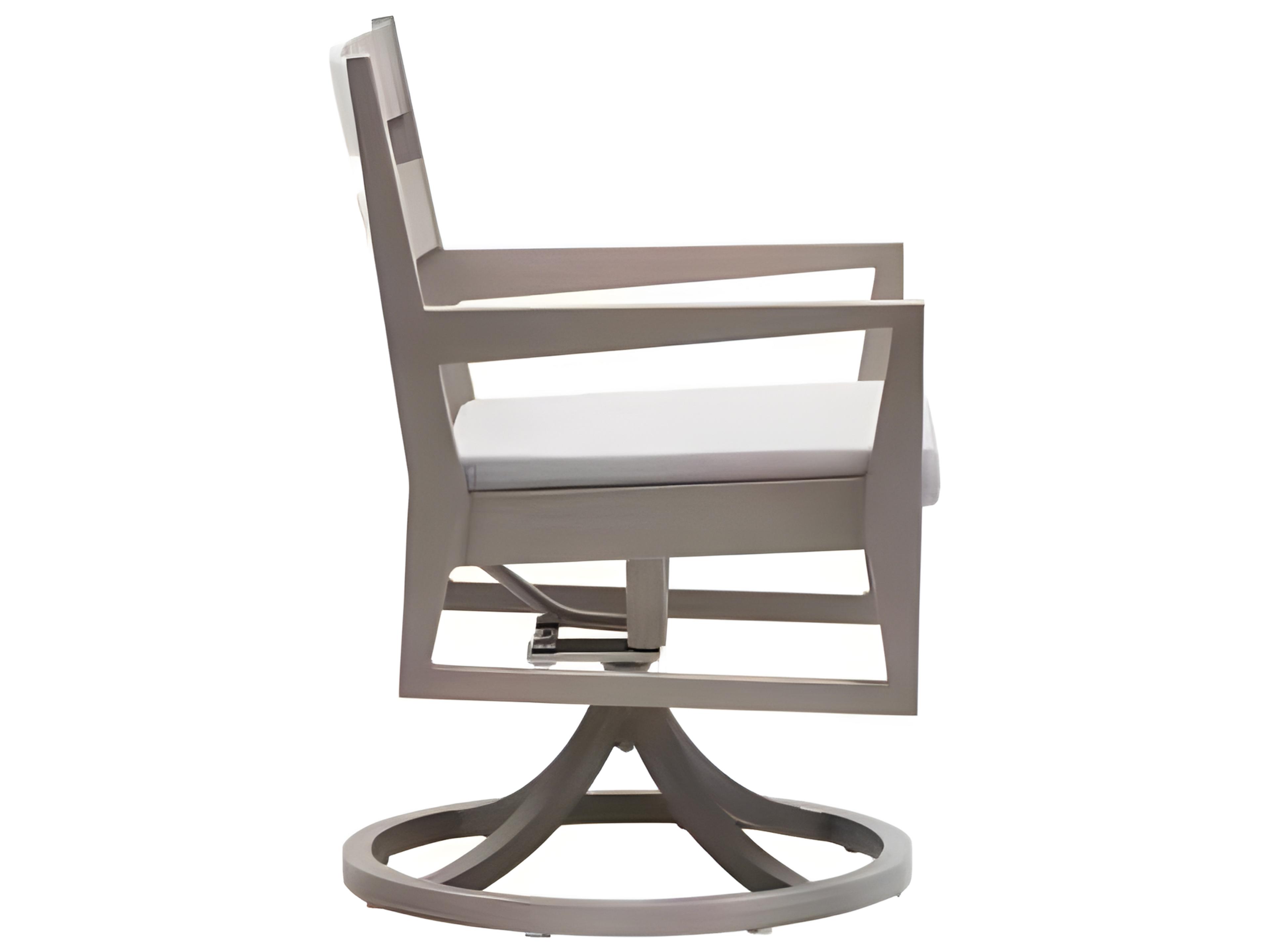Ratana Lucia Silver Pearl Aluminum Cushion Dining Chair