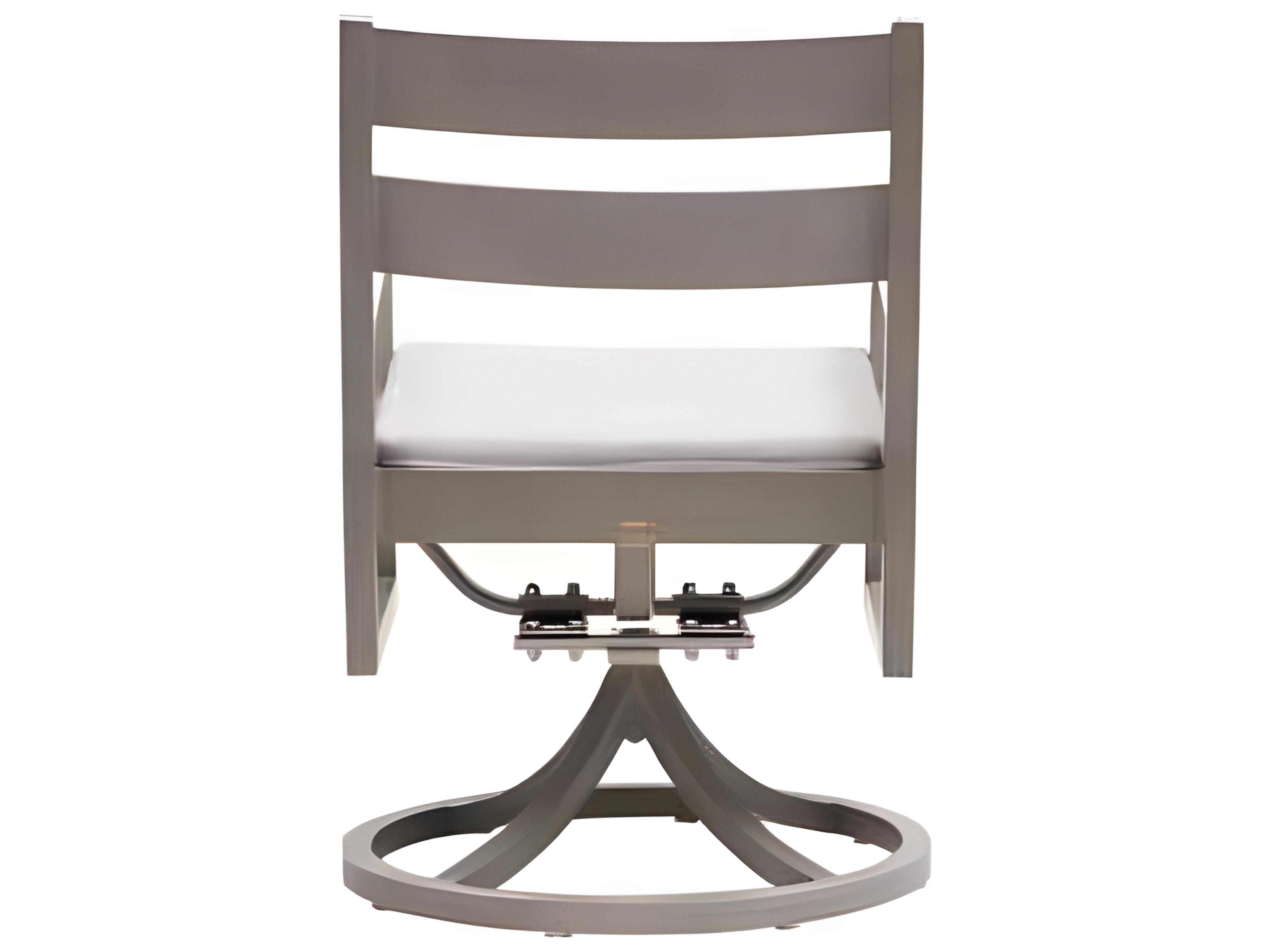 Ratana Lucia Silver Pearl Aluminum Cushion Dining Chair