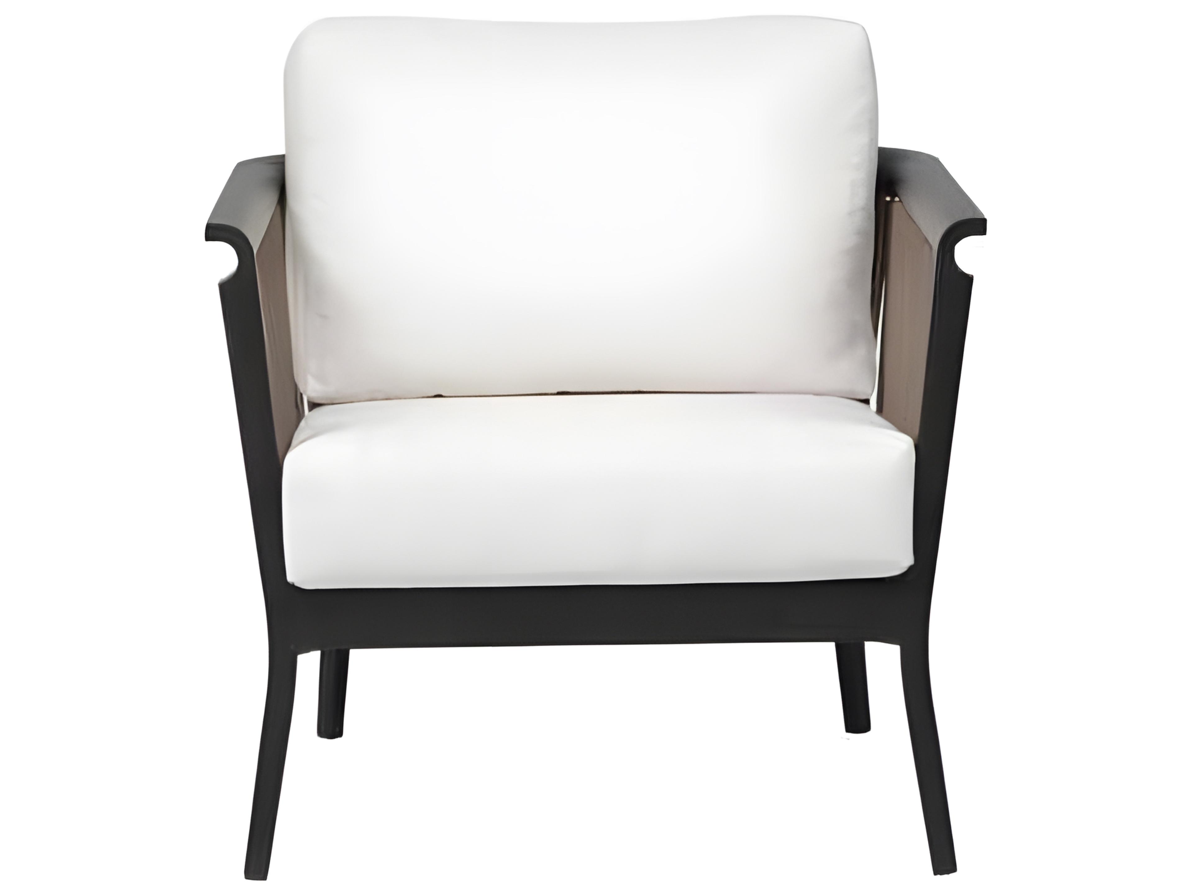 Ratana Copacabana Silver Black Aluminum Cushion Lounge Chair