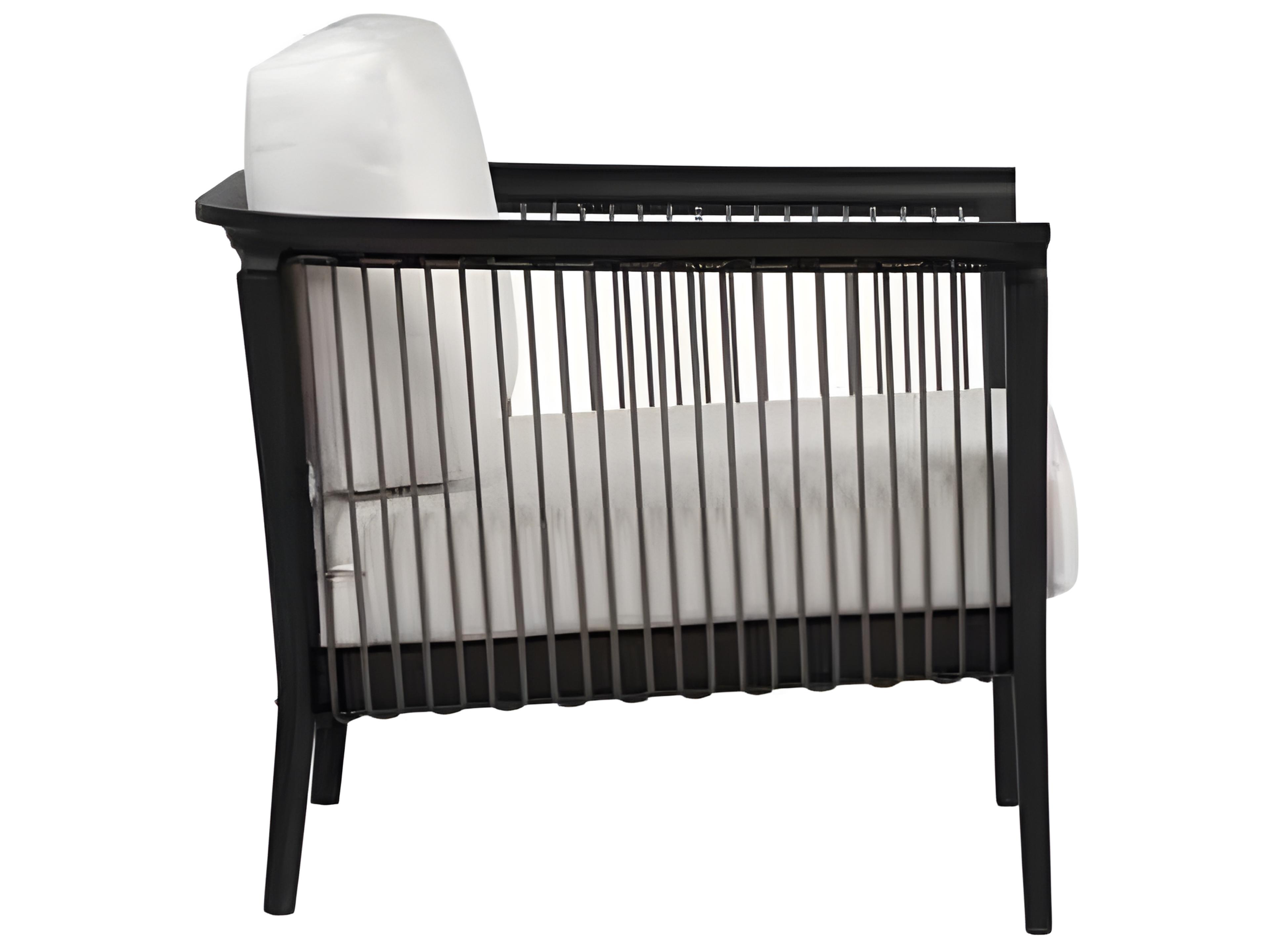 Ratana Copacabana Silver Black Aluminum Cushion Lounge Chair