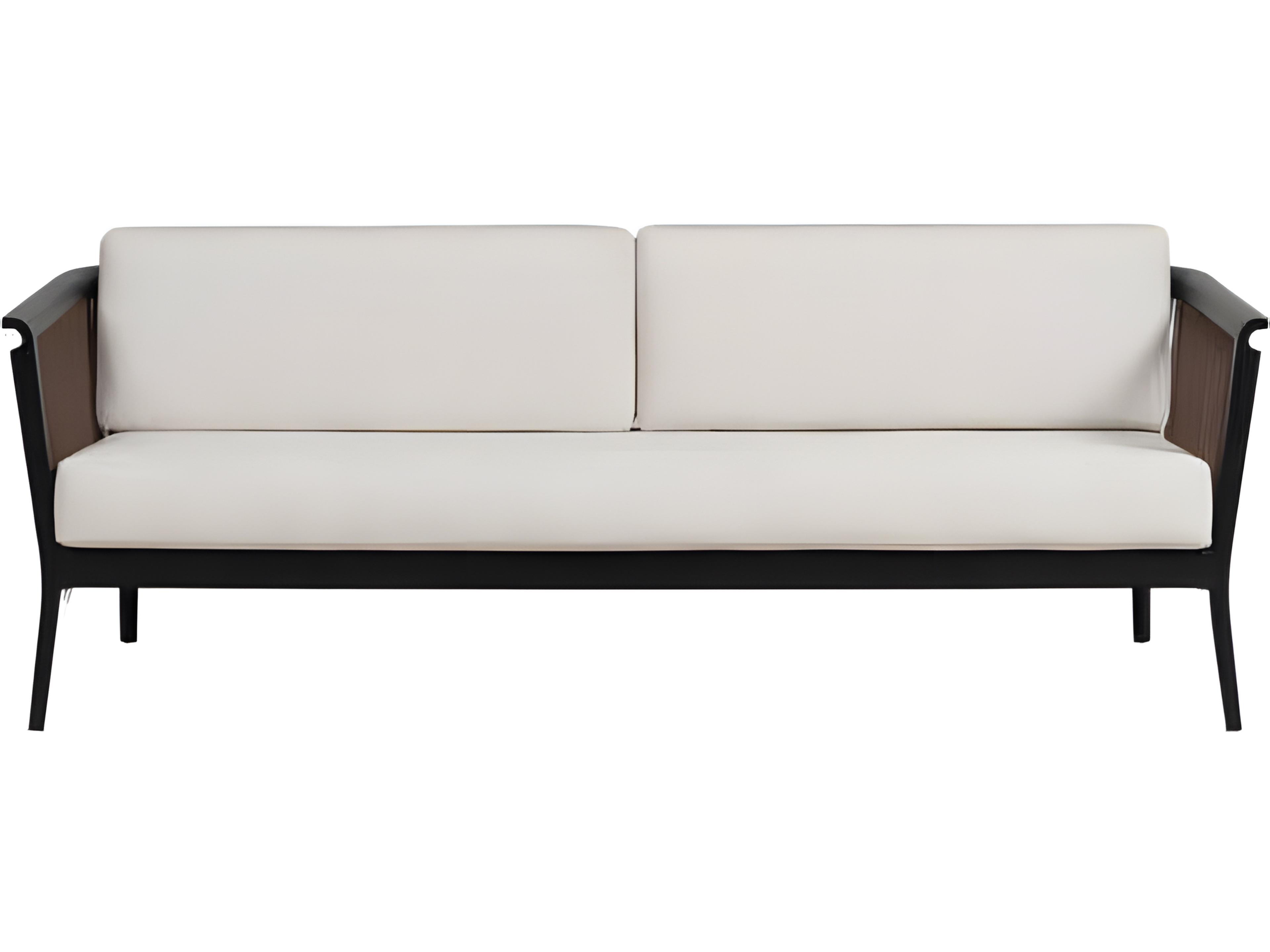 Ratana Copacabana Silver Black Aluminum Cushion Sofa