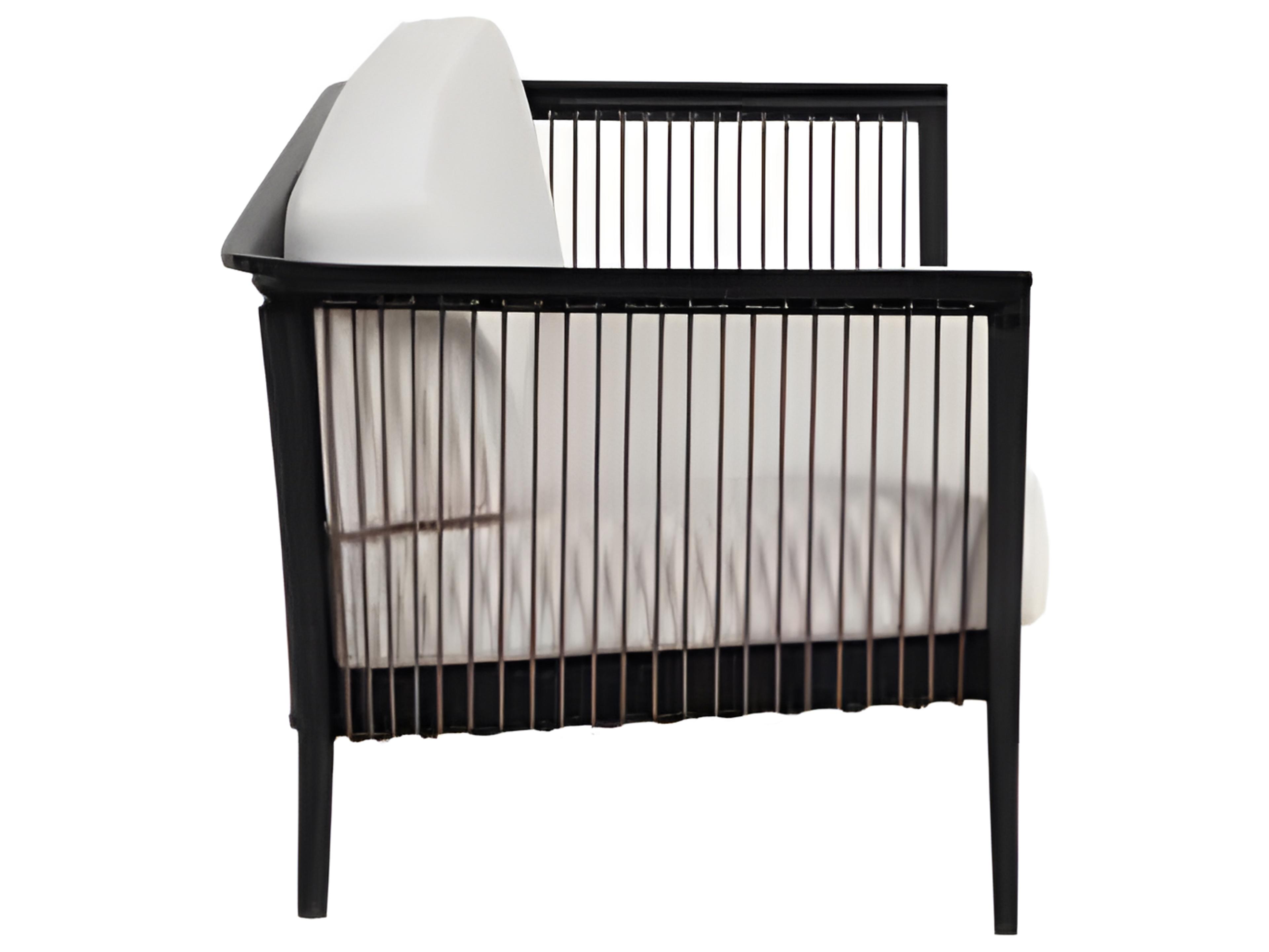 Ratana Copacabana Silver Black Aluminum Cushion Sofa