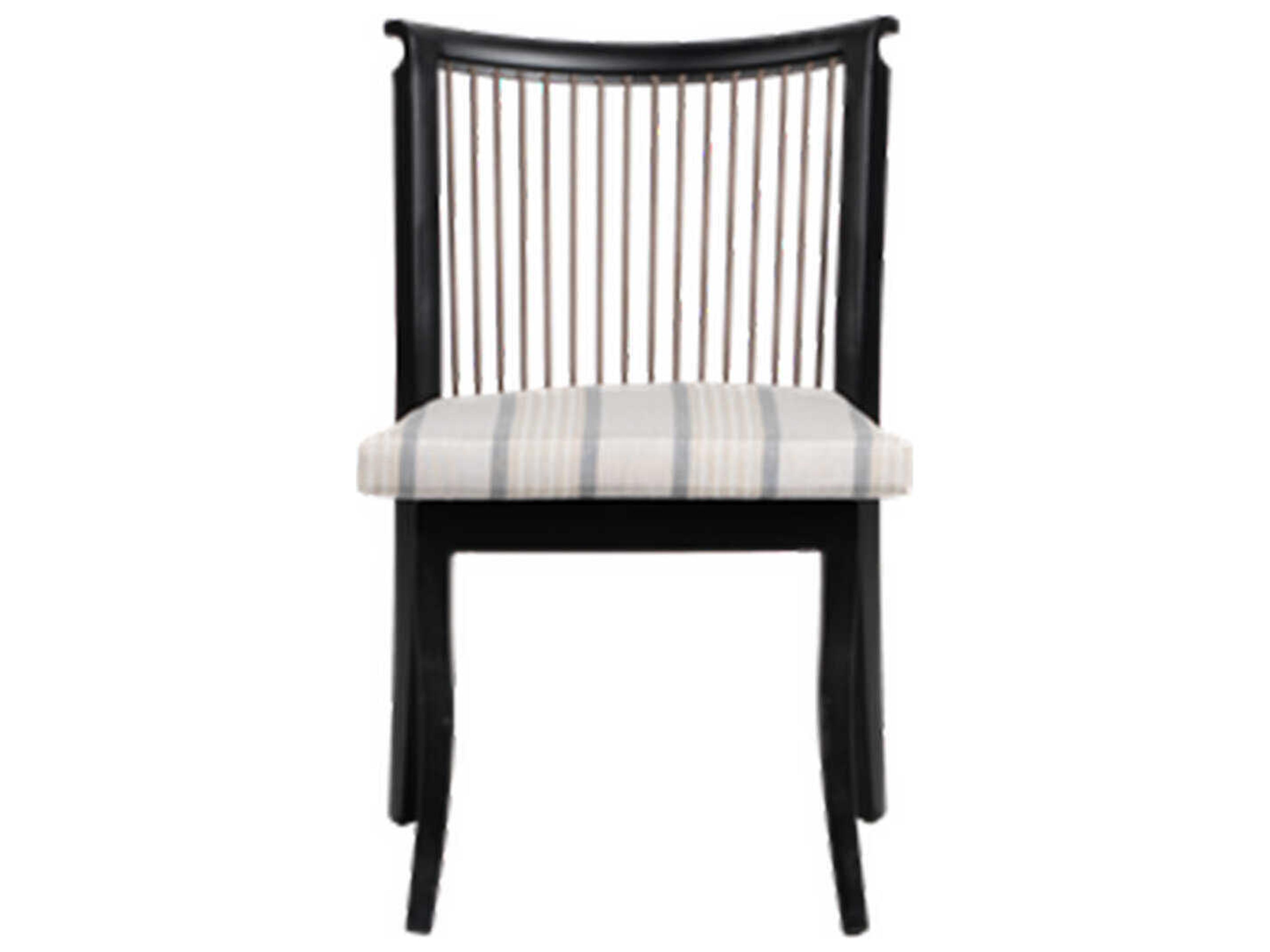 Ratana Copacabana Silver Black Aluminum Cushion Dining Chair
