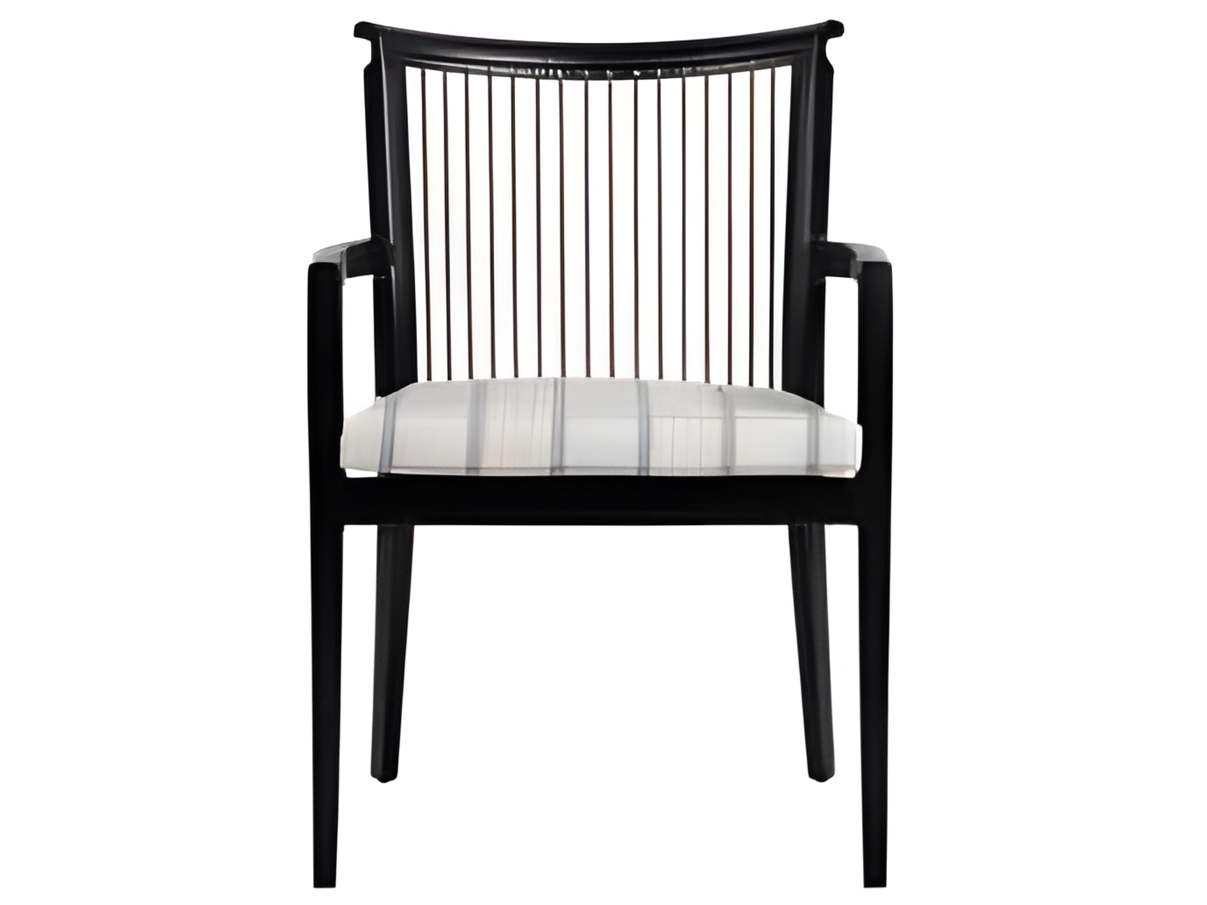 Ratana Copacabana Silver Black Aluminum Cushion Dining Chair