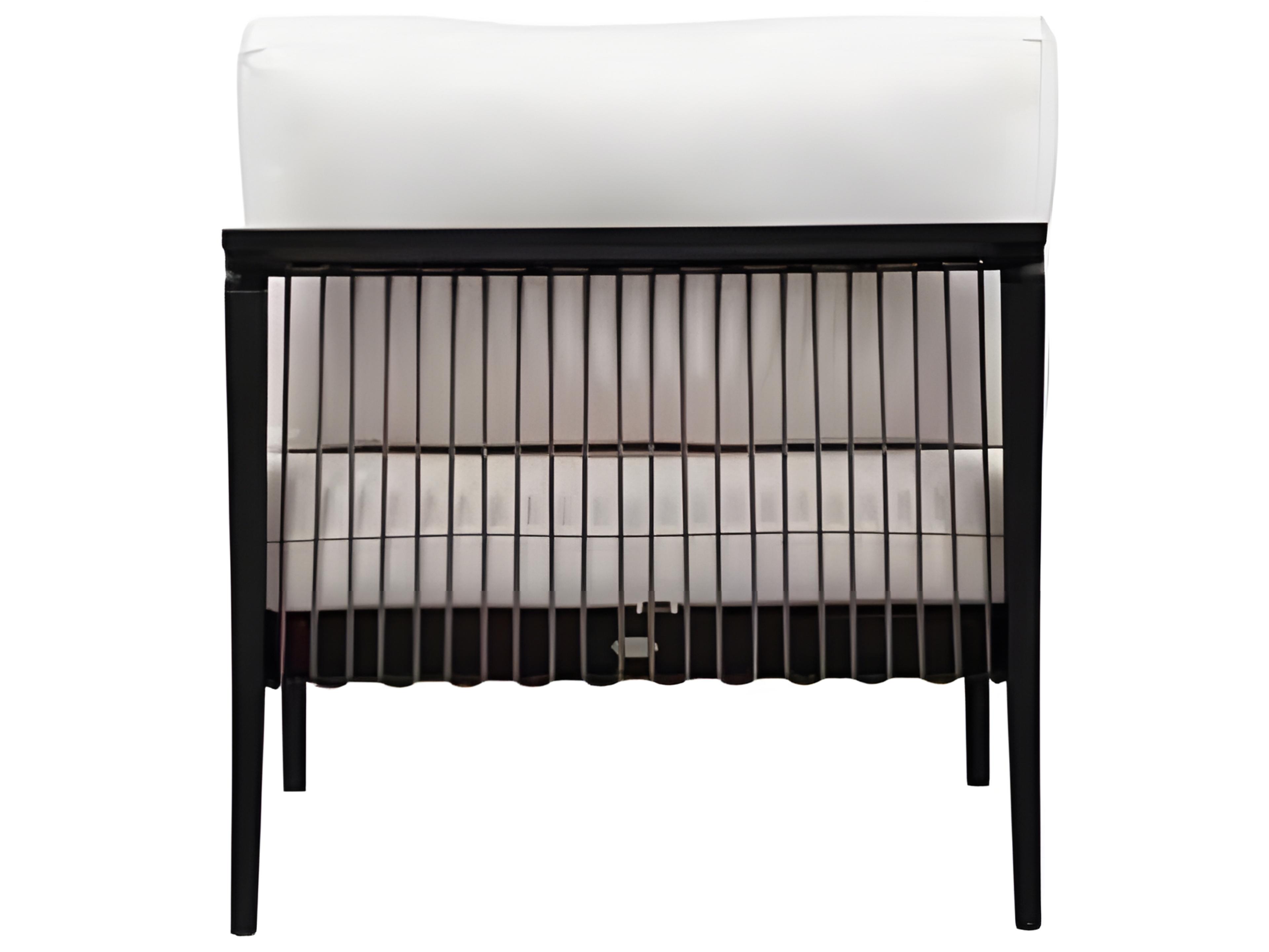 Ratana Copacabana Silver Black Aluminum Cushion Lounge Chair