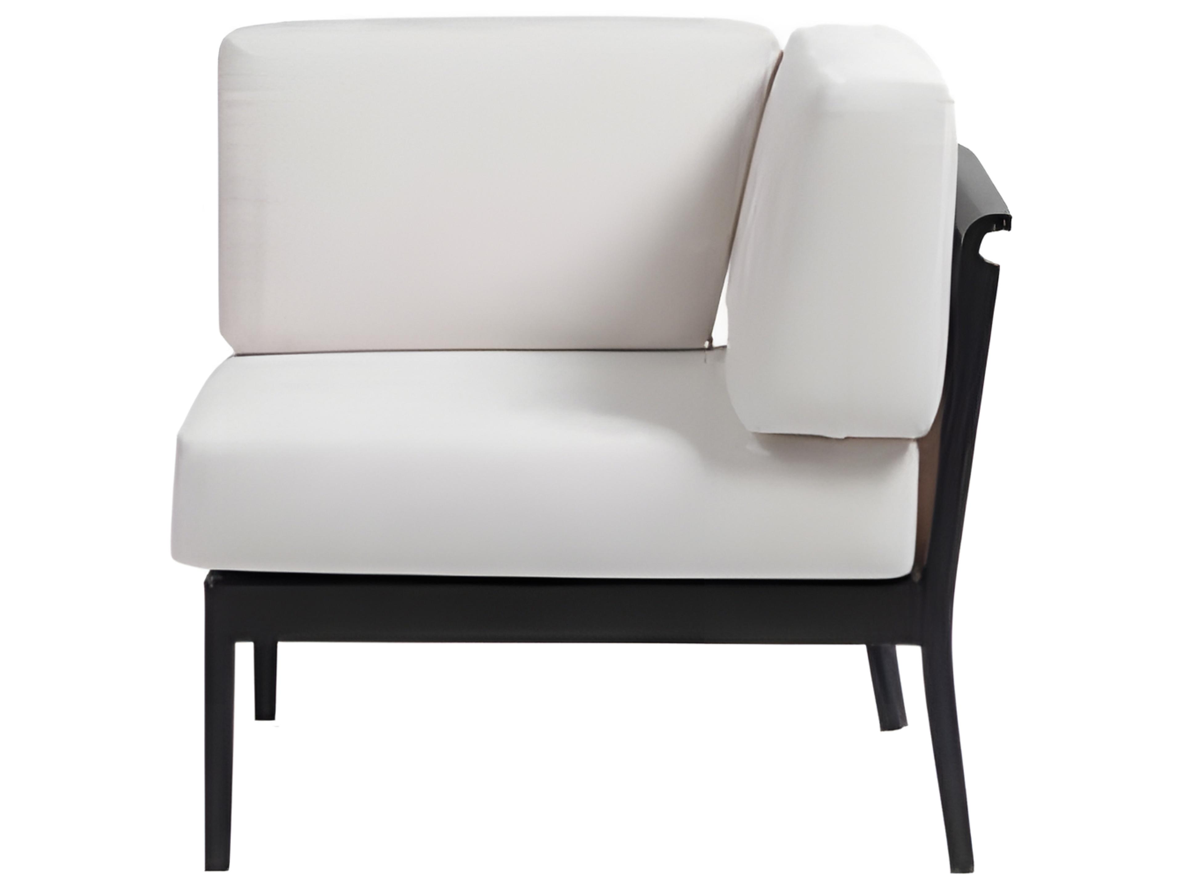 Ratana Copacabana Silver Black Aluminum Cushion Lounge Chair